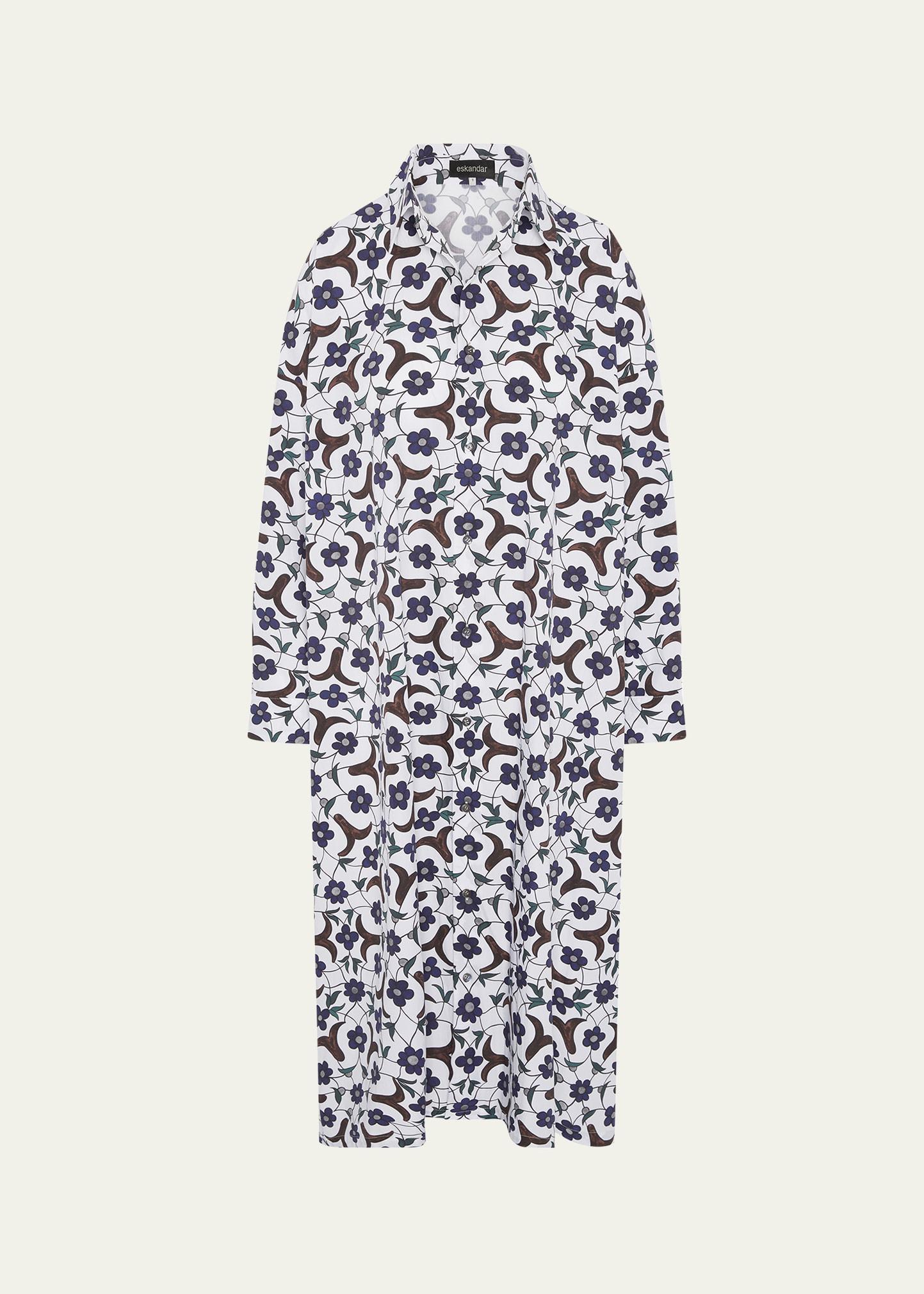 wide a-line midi shirtdress with collar