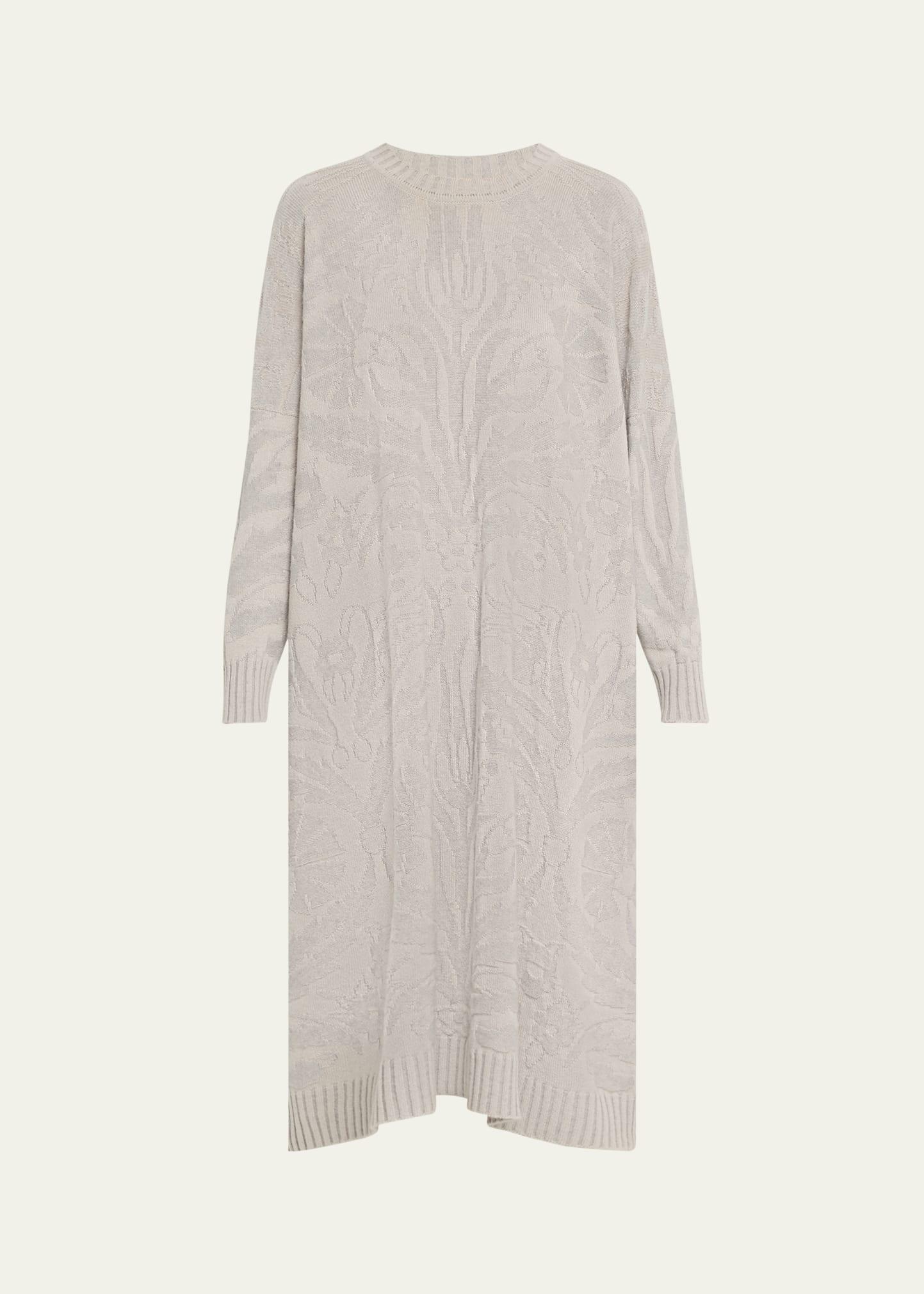 wide a-line round neck dress