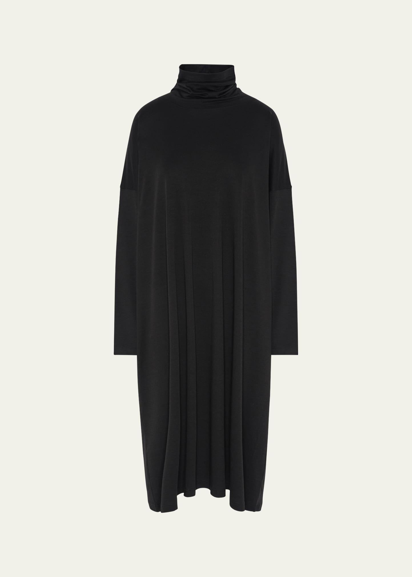 wide a-line scrunch-neck dress