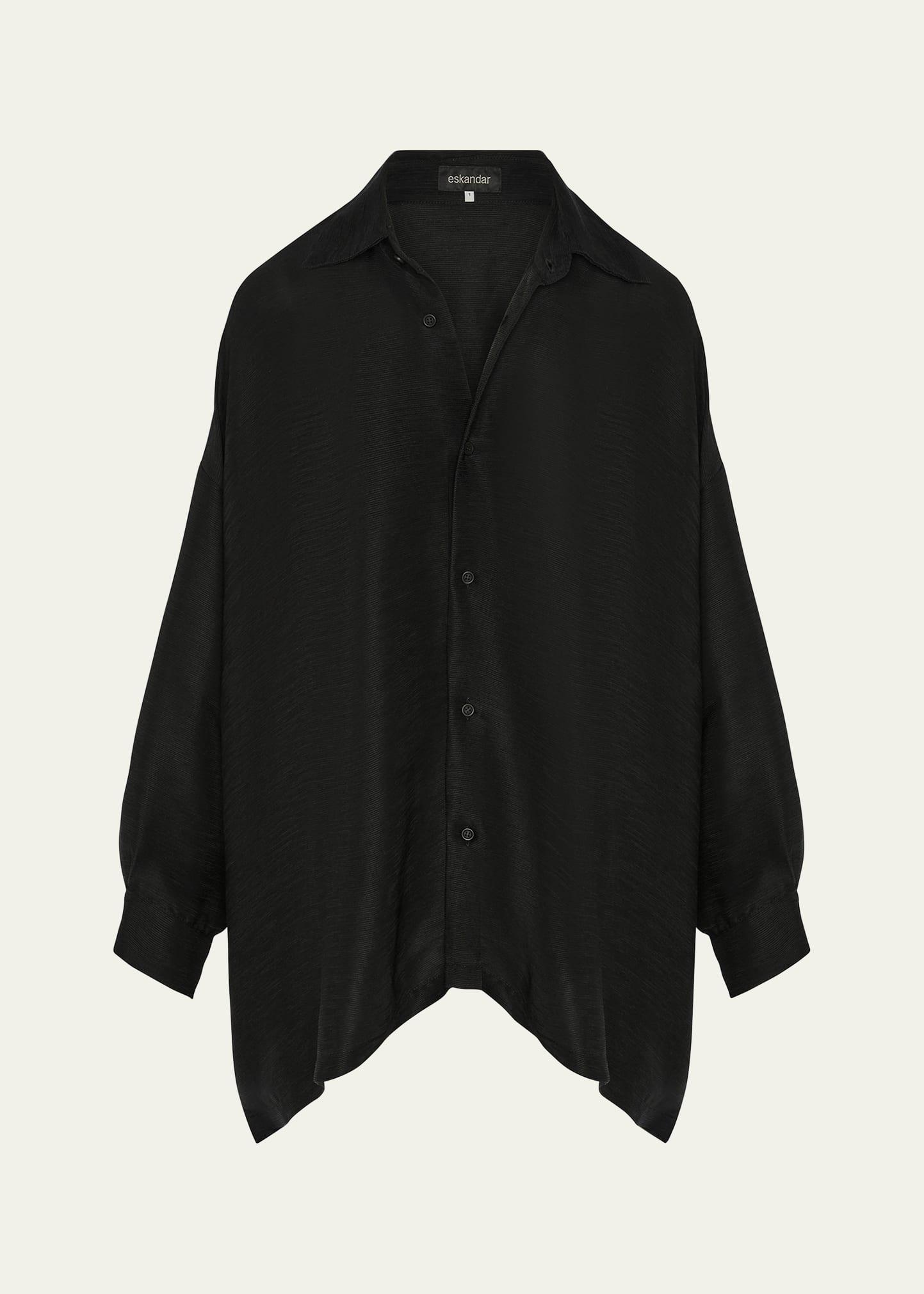 wide a-line shirt with collar (mid plus)
