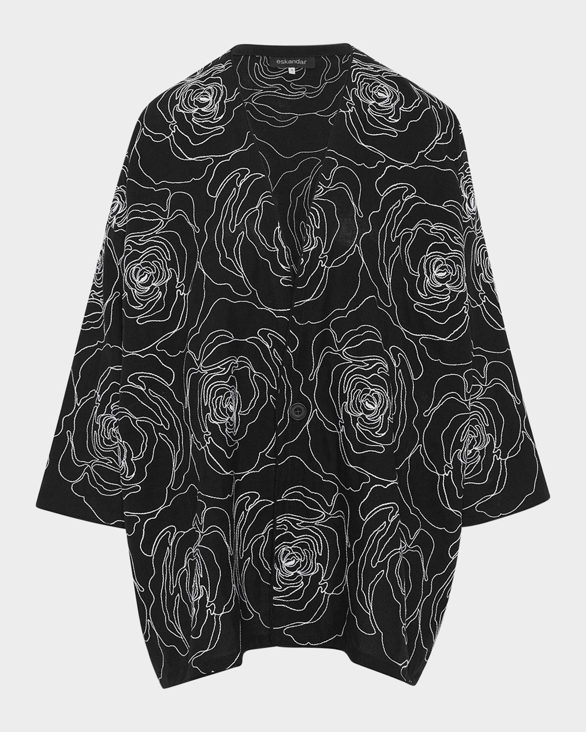 wide a-line v-neck jacket (long length)
