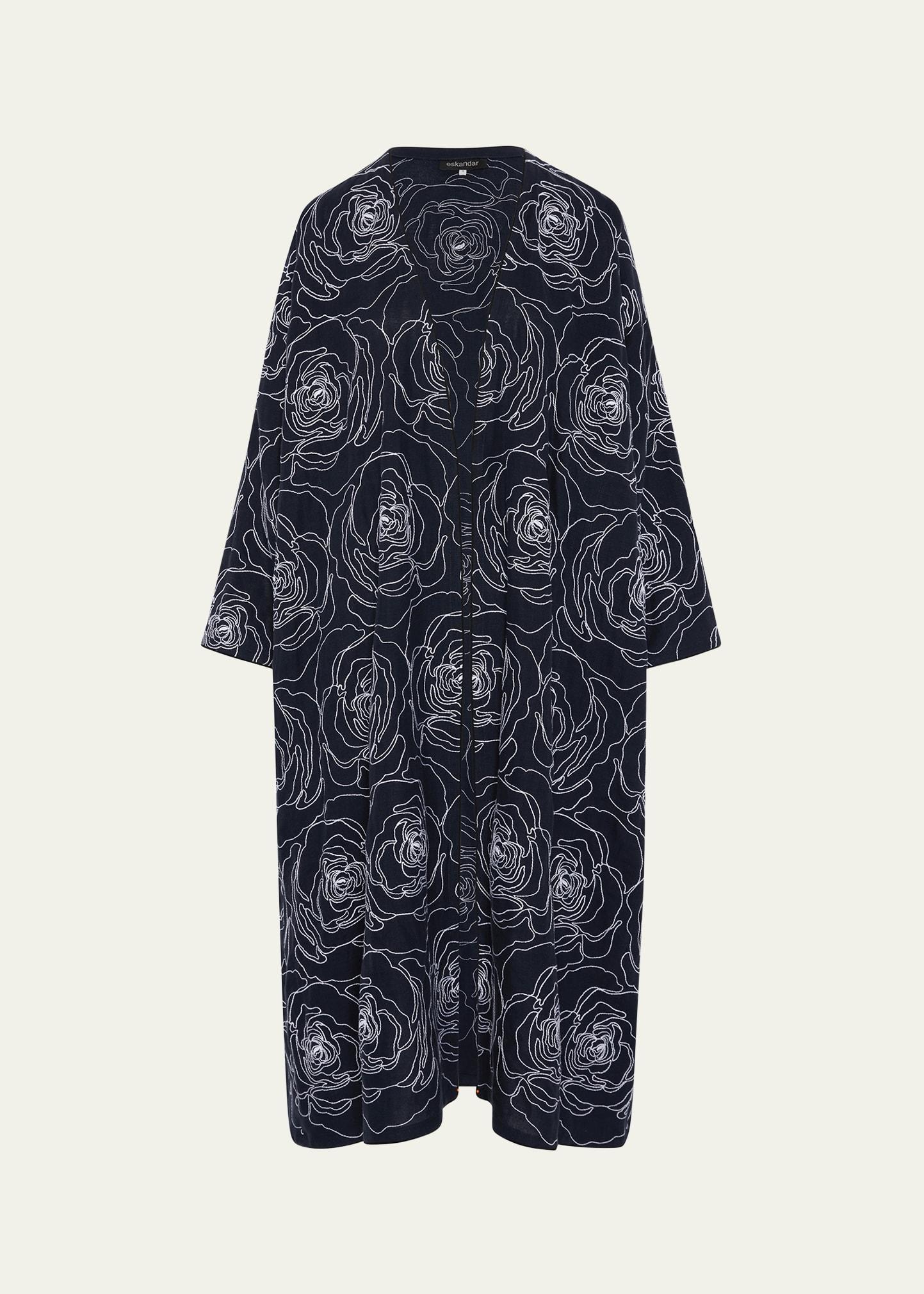 wide a-line v neck open coat