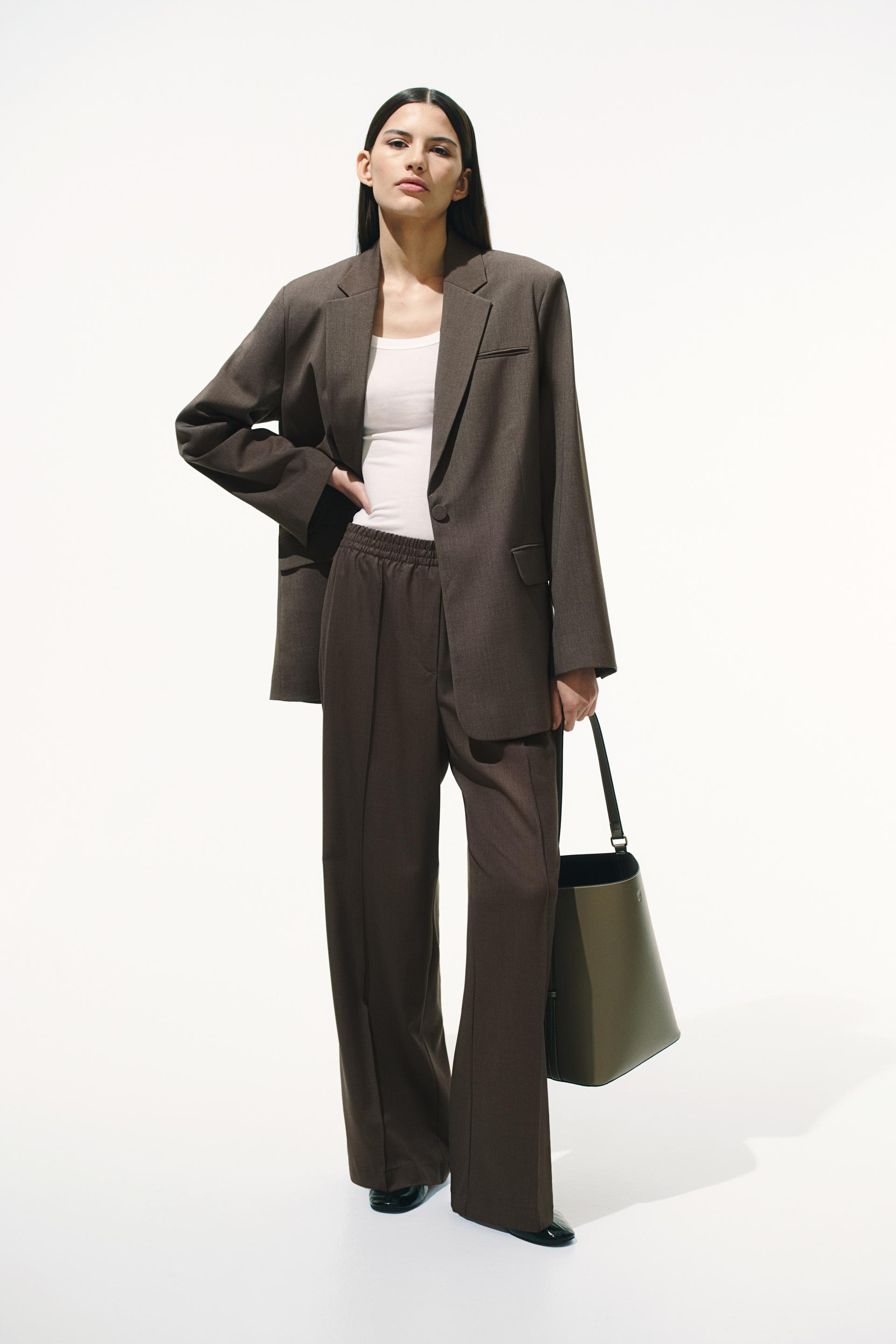wide crease-detail pants