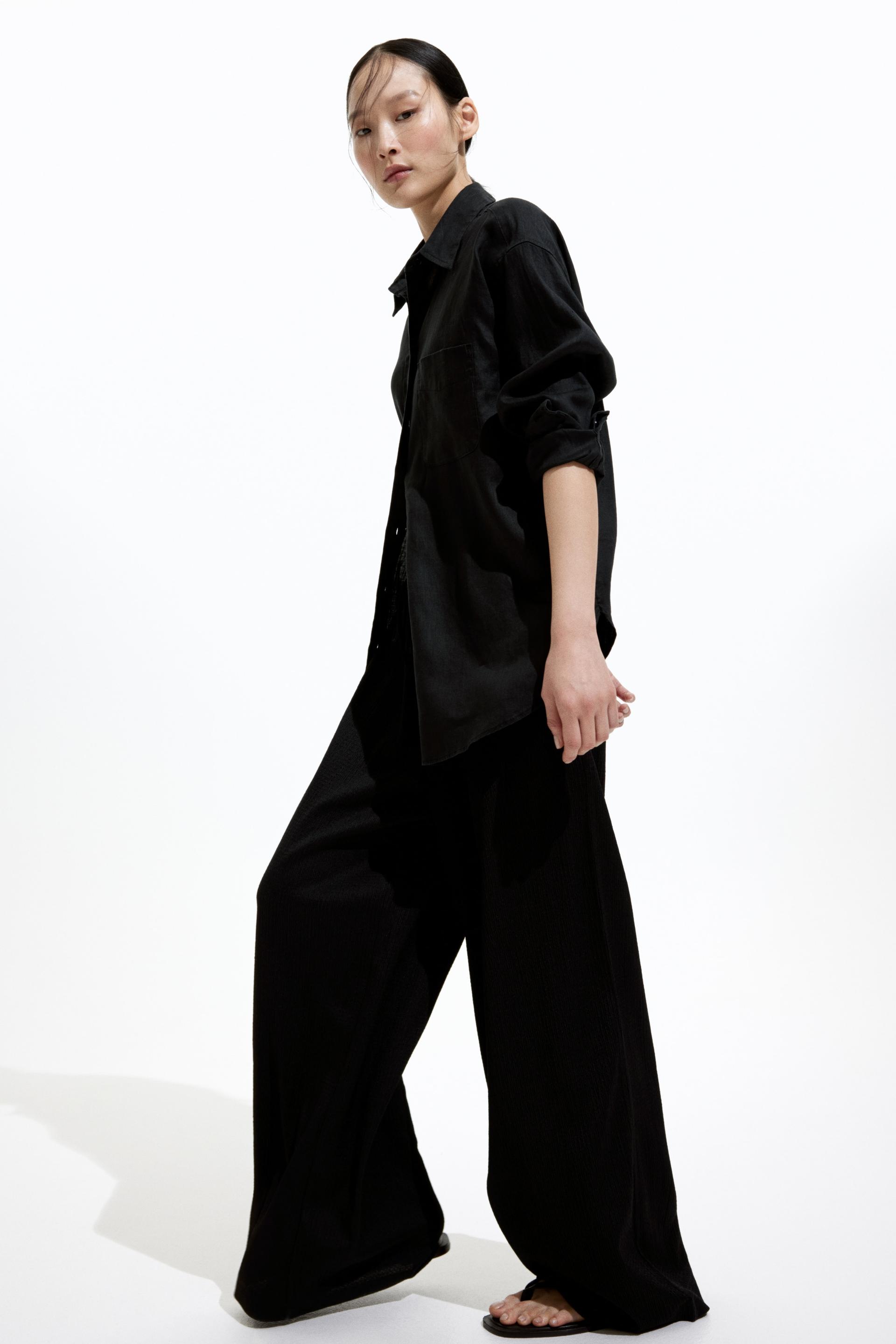 wide-cut pull-on pants
