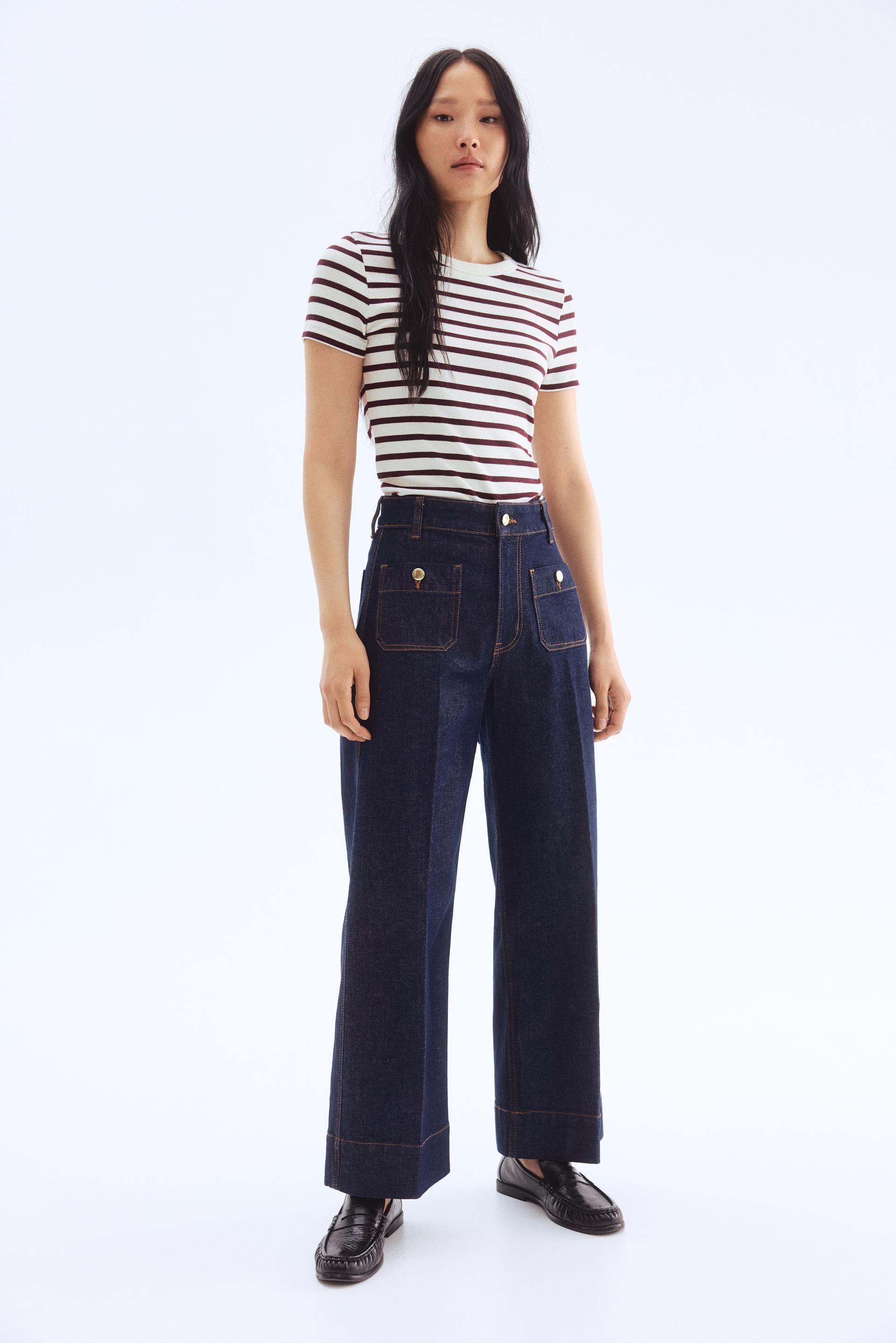 wide high ankle jeans