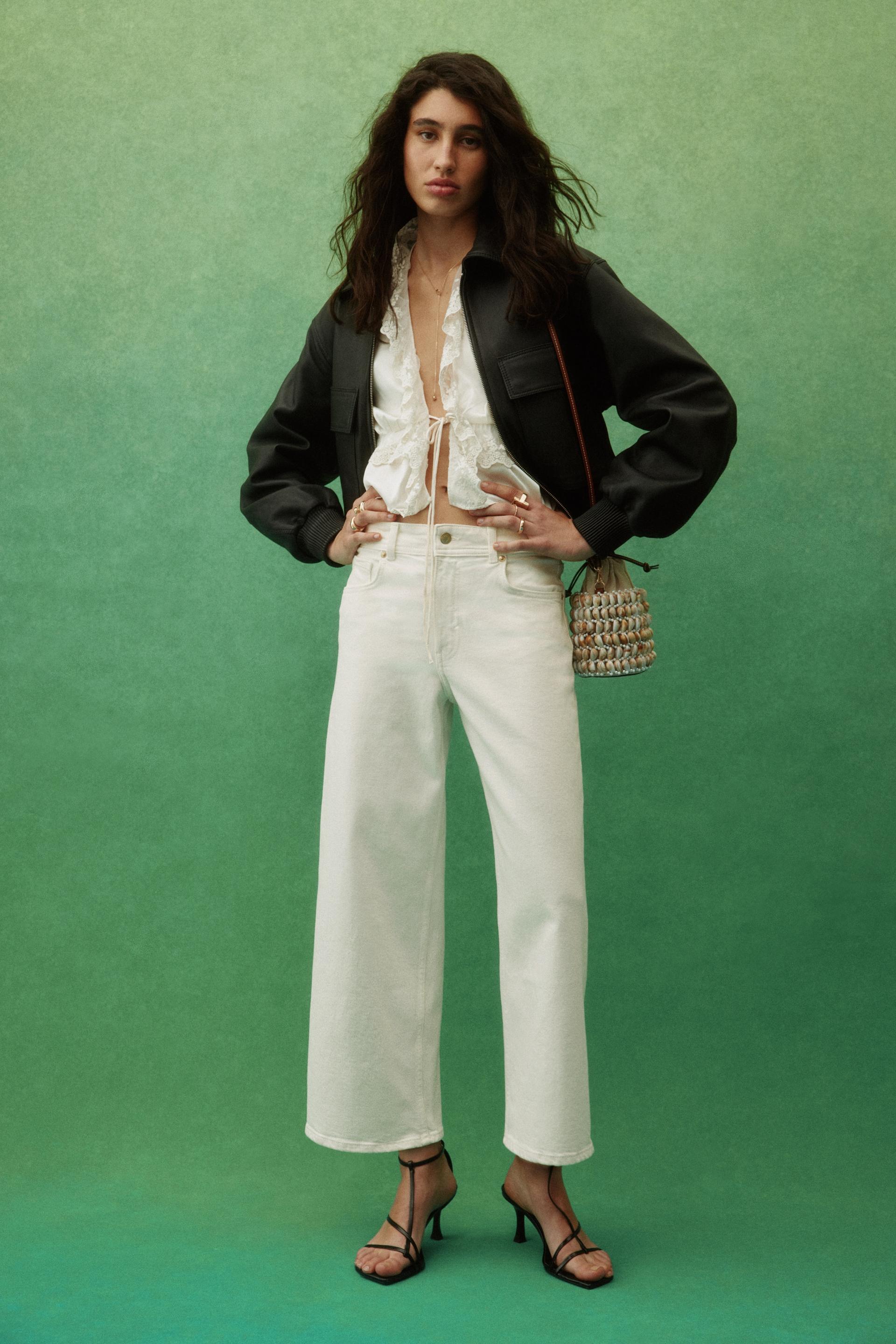 wide high waist ankle jeans