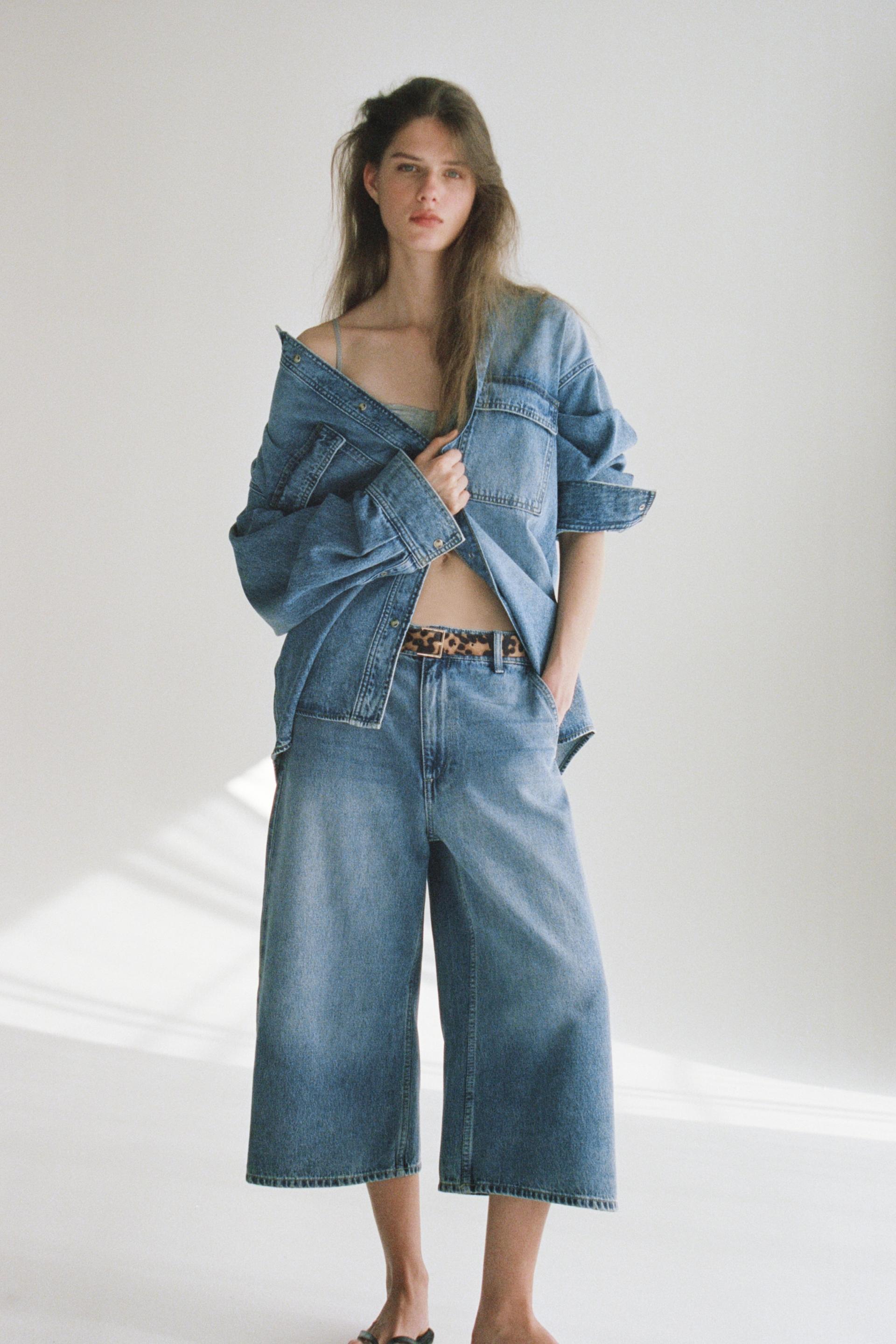 wide high waist culotte jeans