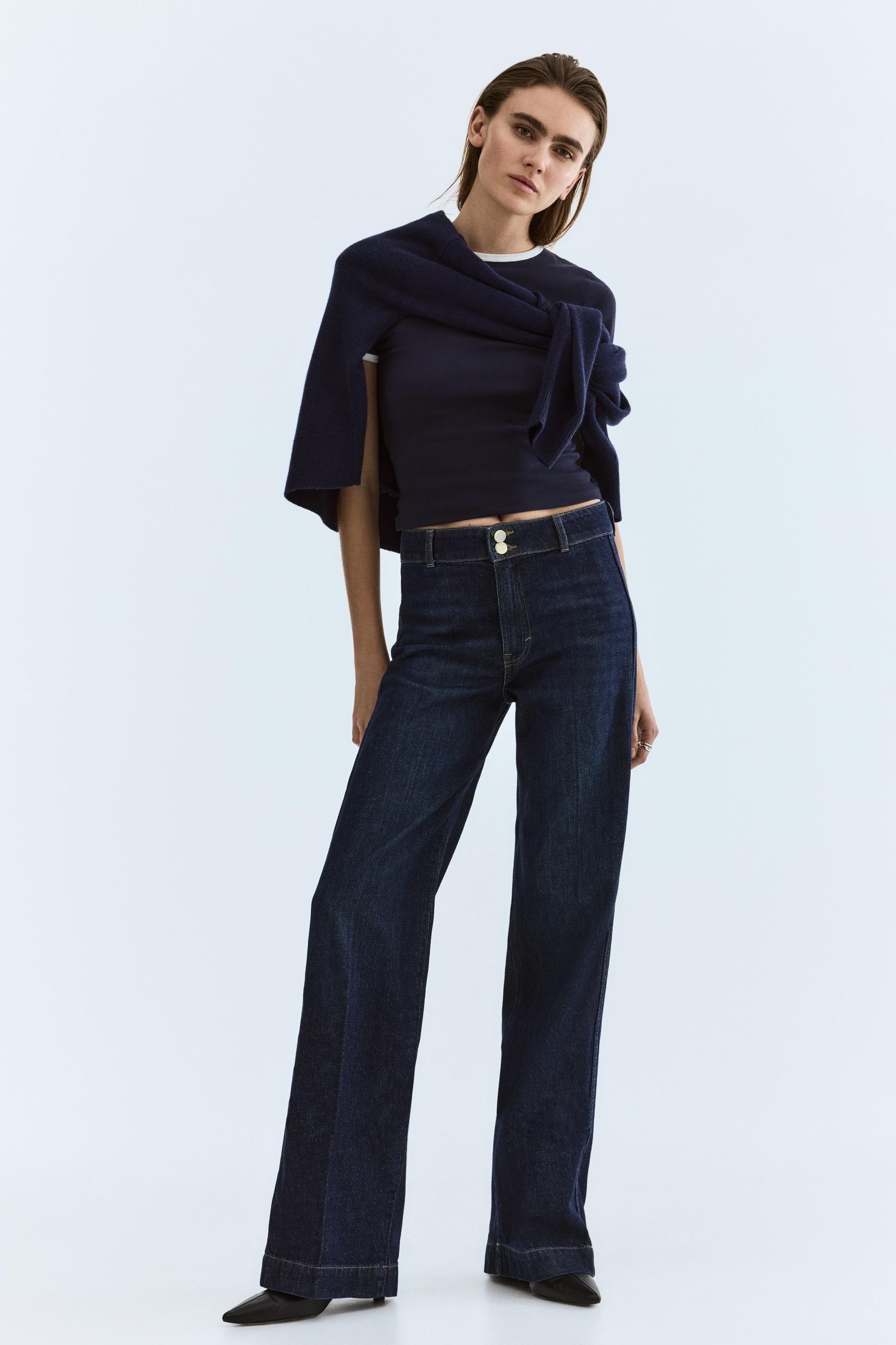 wide high waist jeans