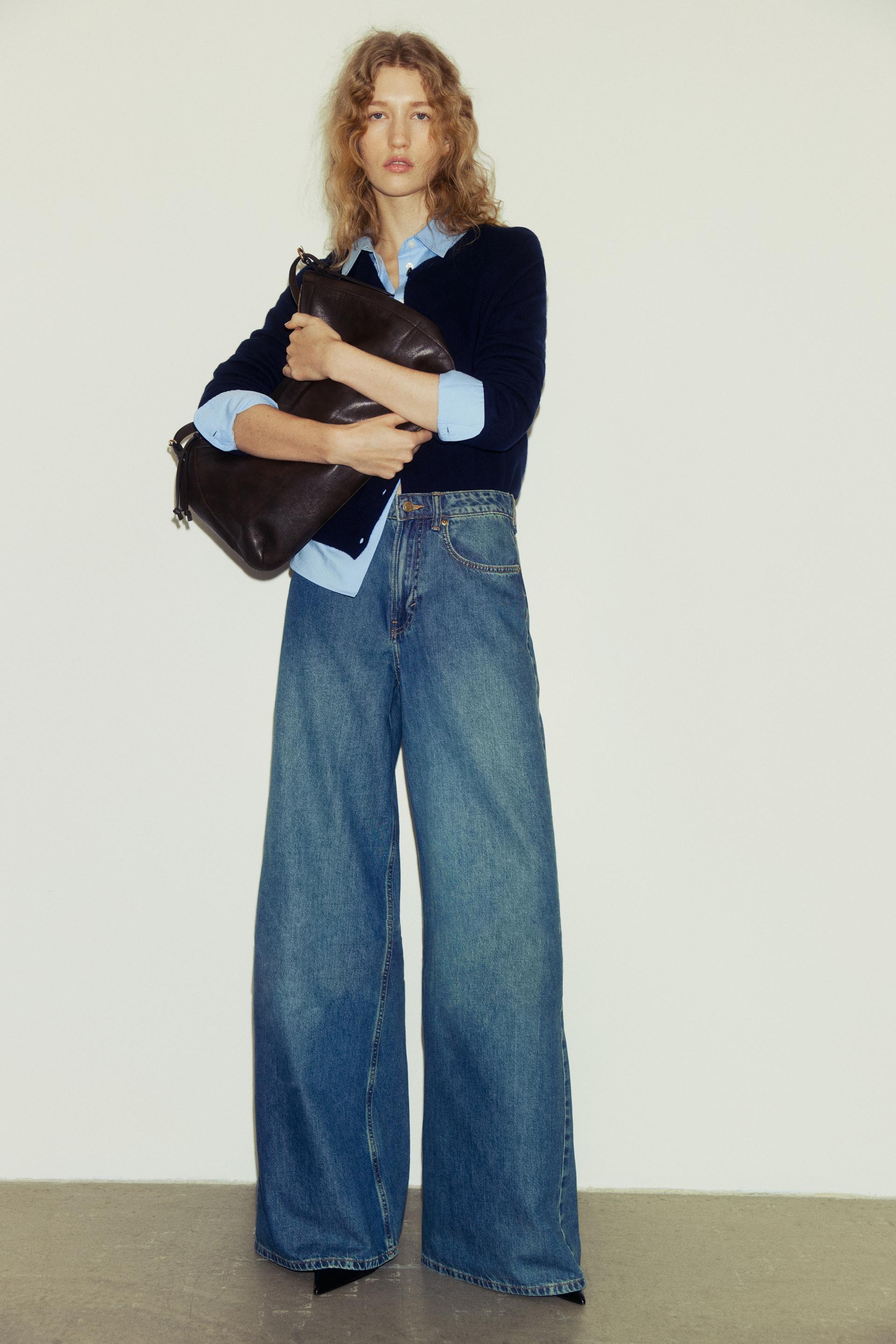 wide high waist jeans