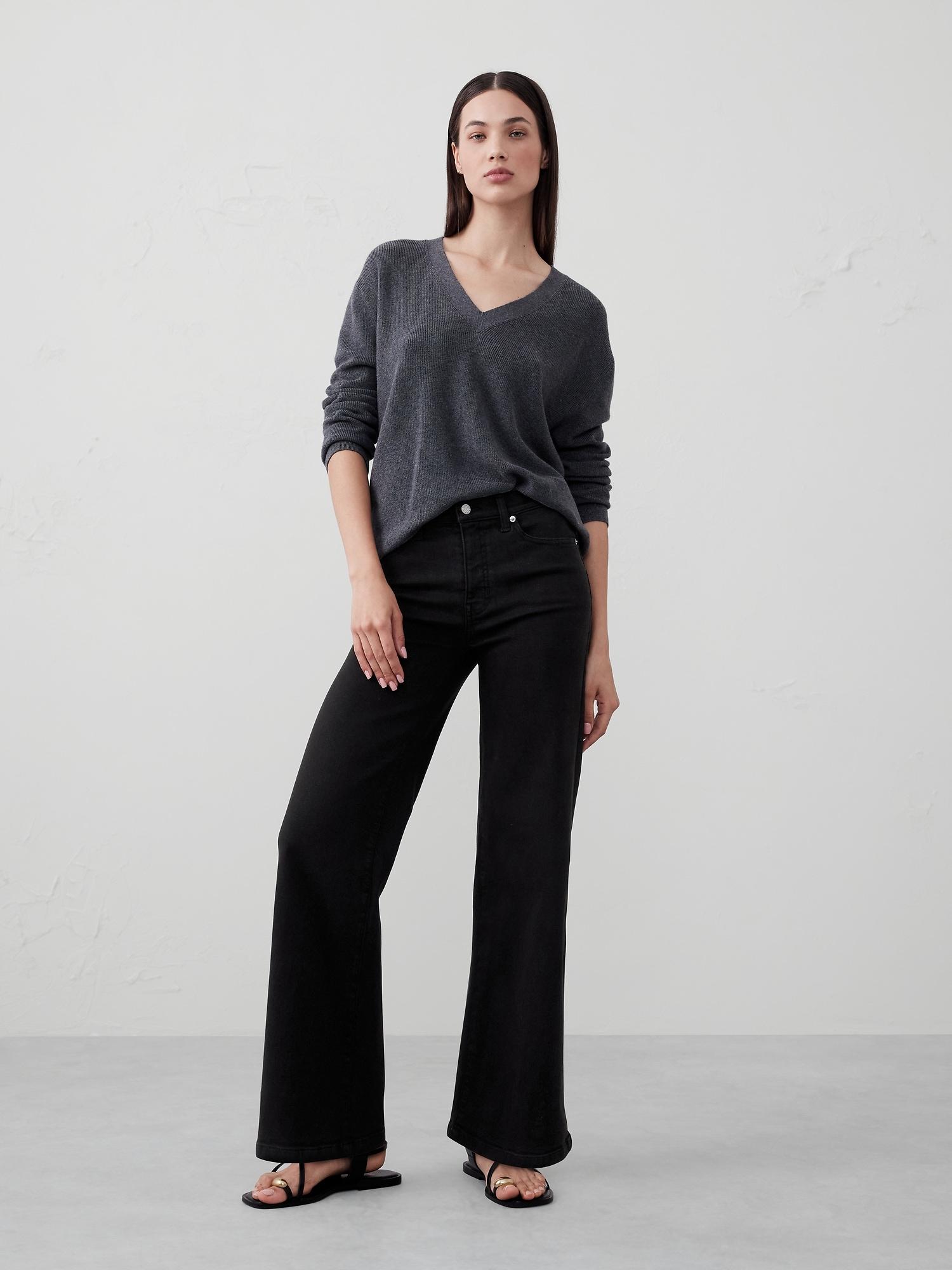 wide-leg high-rise jean