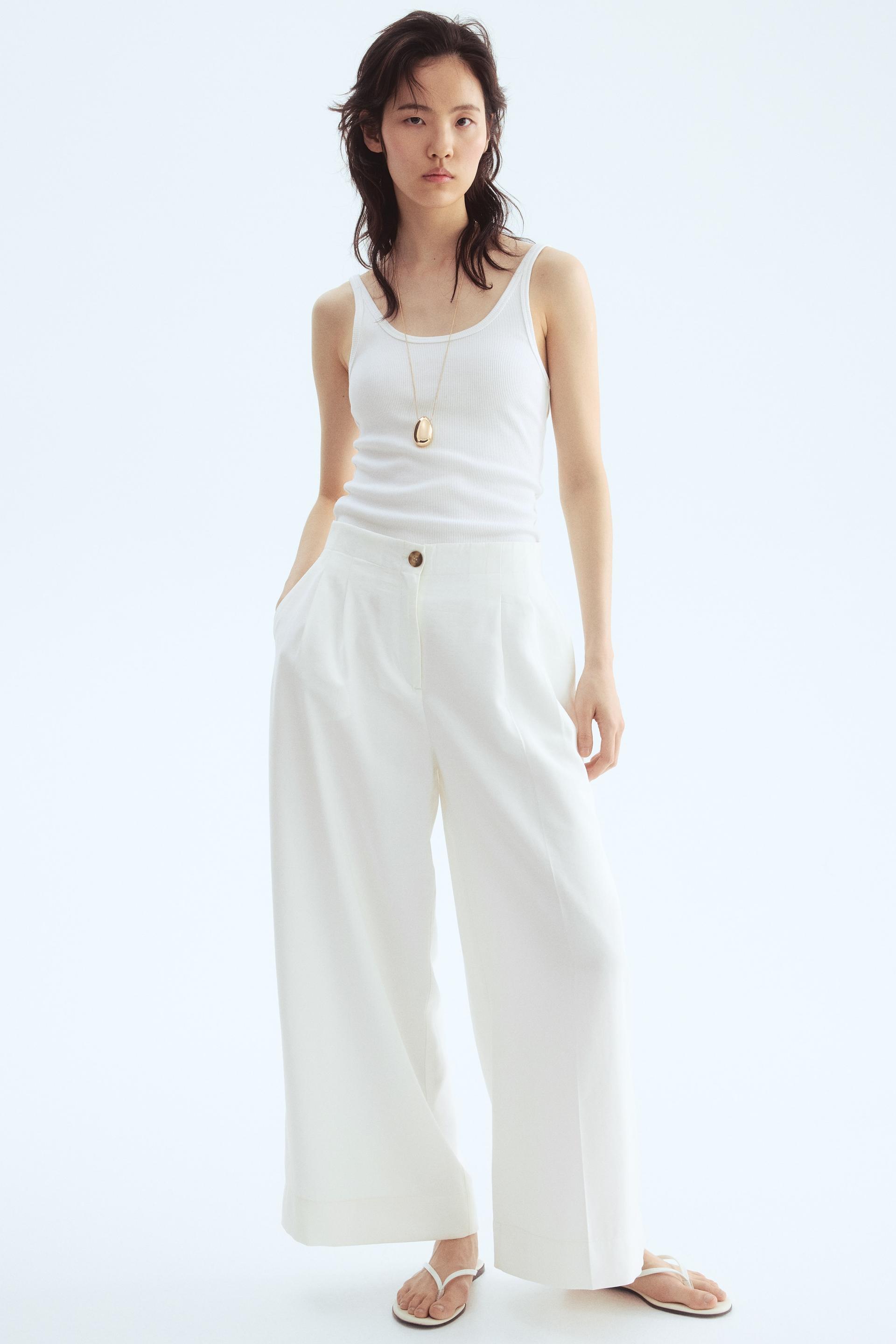 wide-leg ankle-length pants