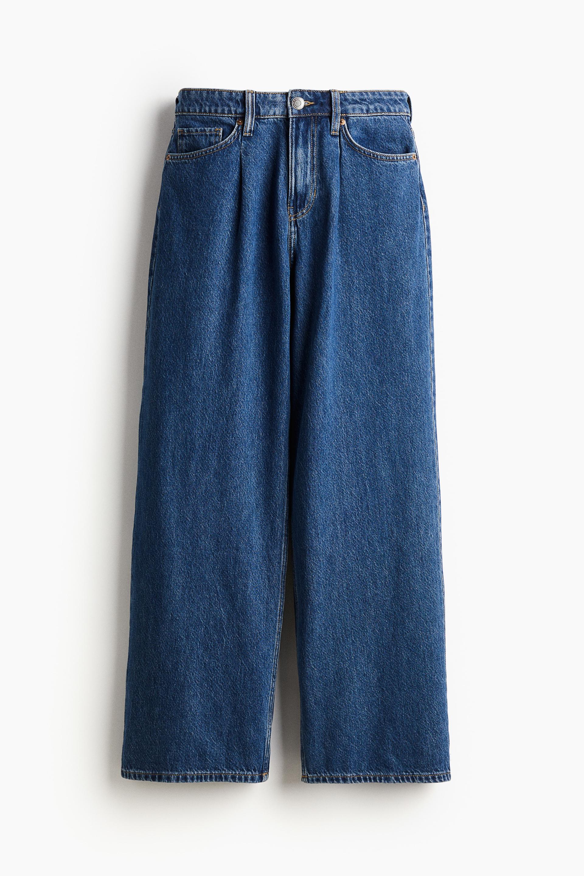 wide-leg denim pants