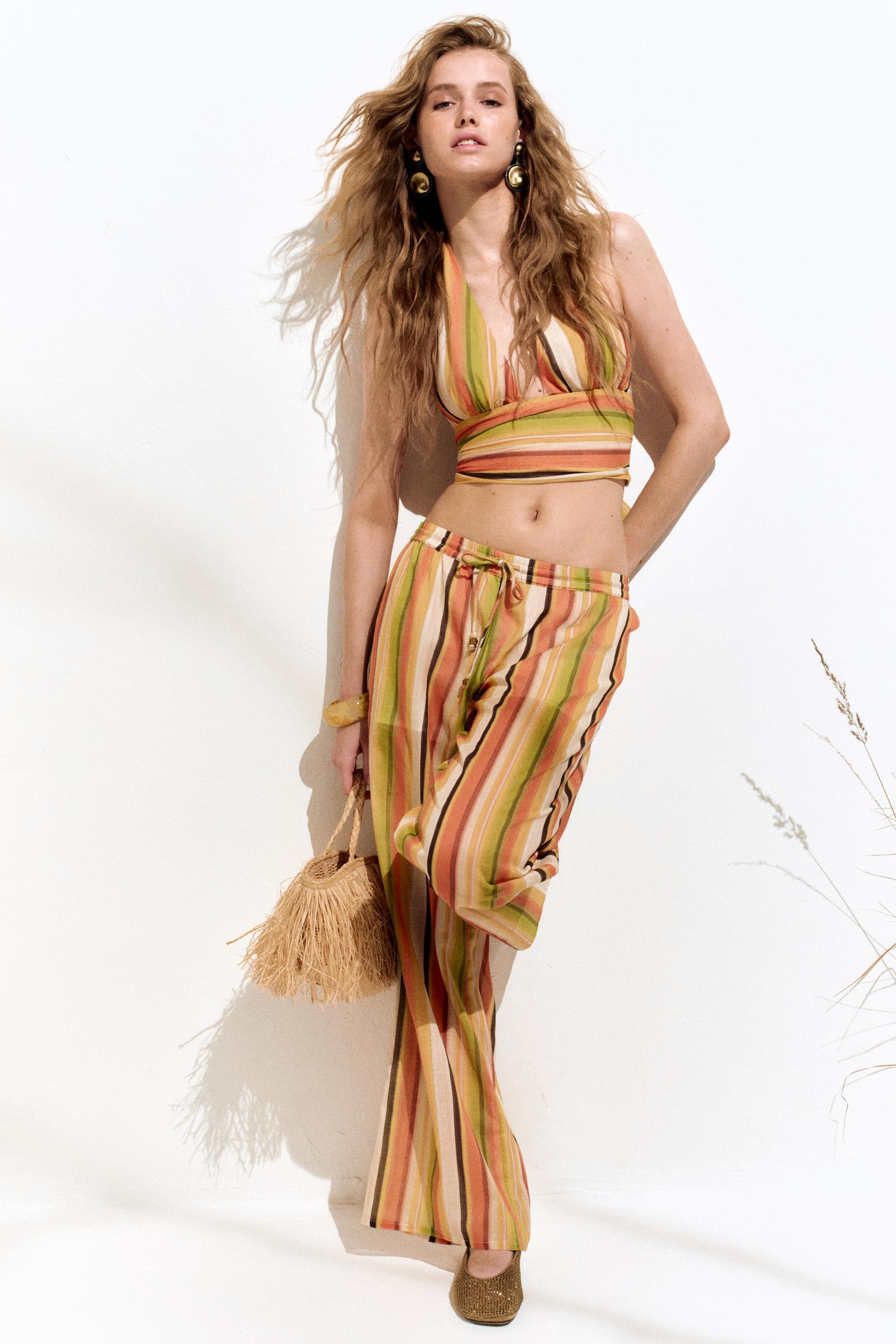wide-leg drawstring pants