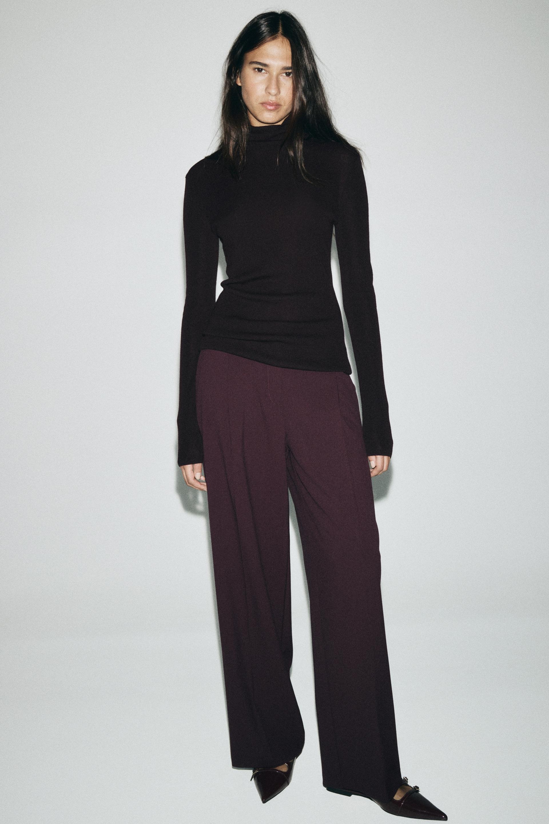 wide-leg dress pants