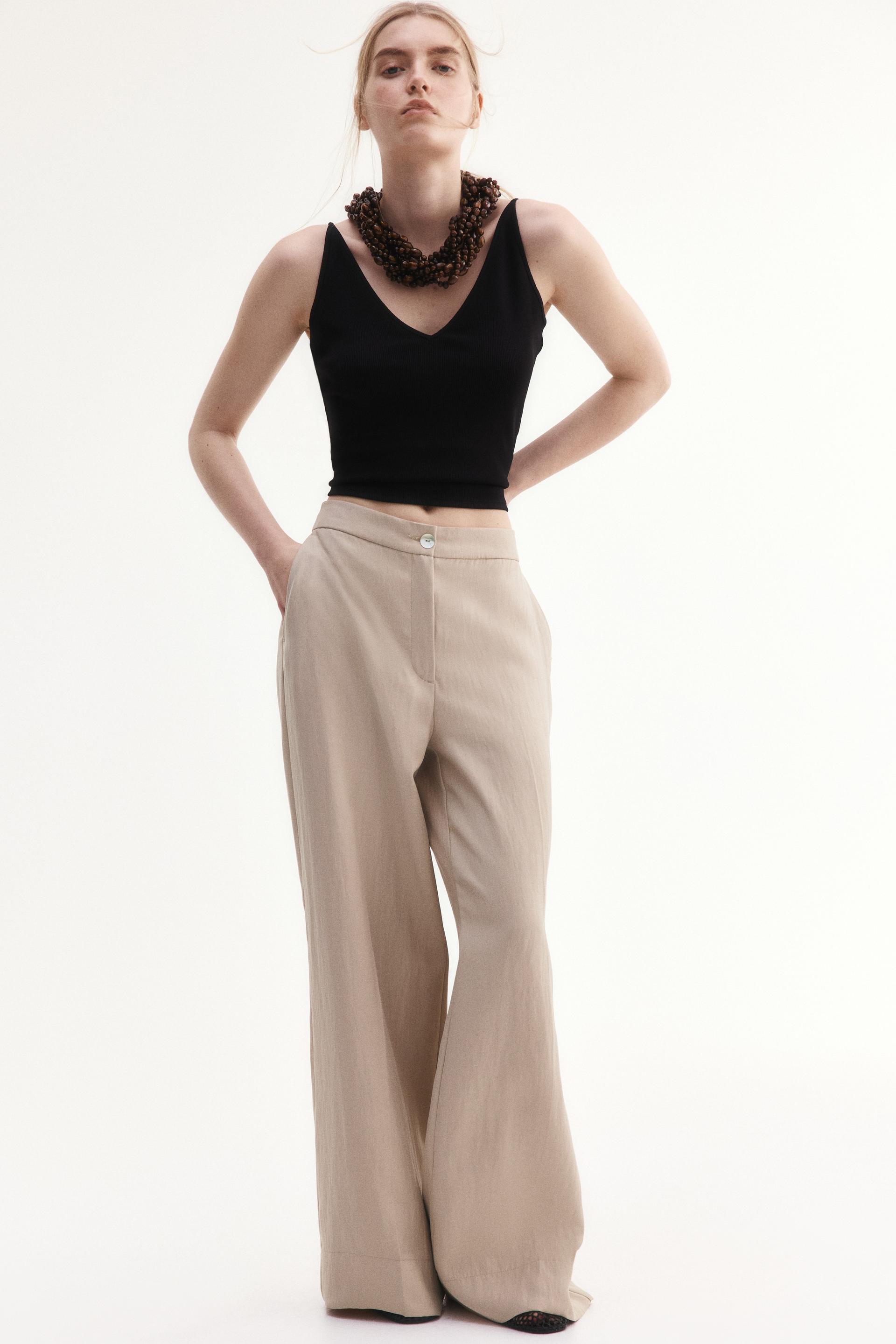 wide-leg dress pants
