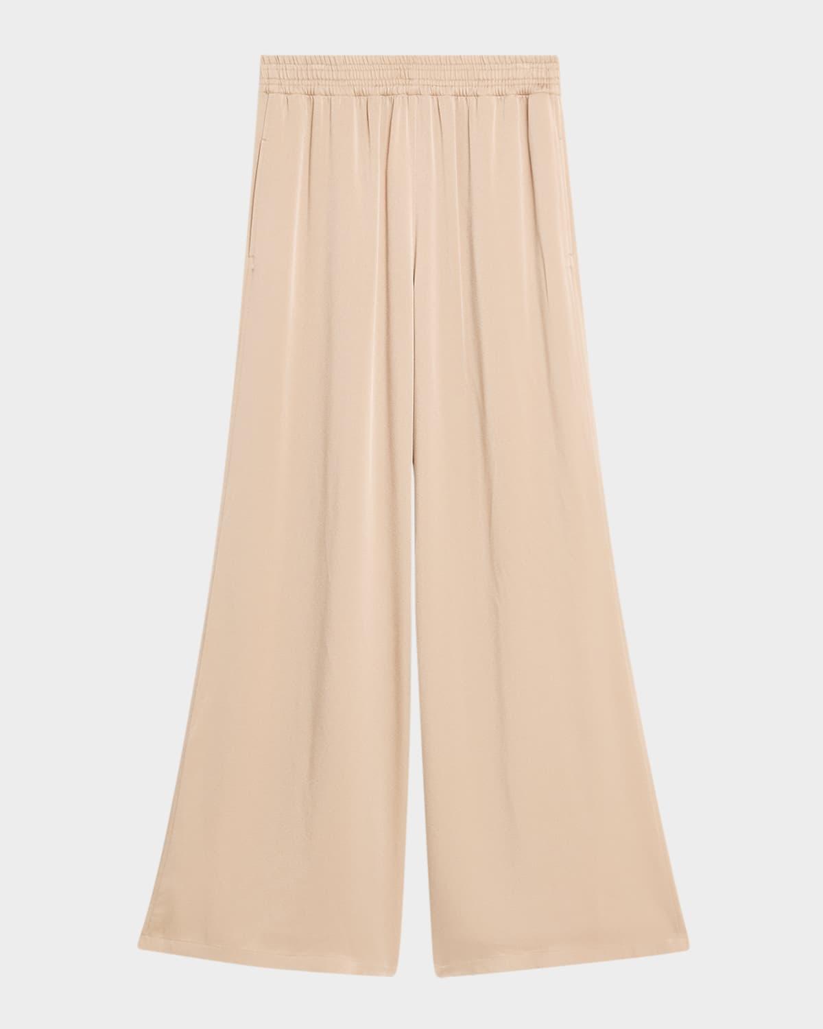 wide-leg enver satin trousers
