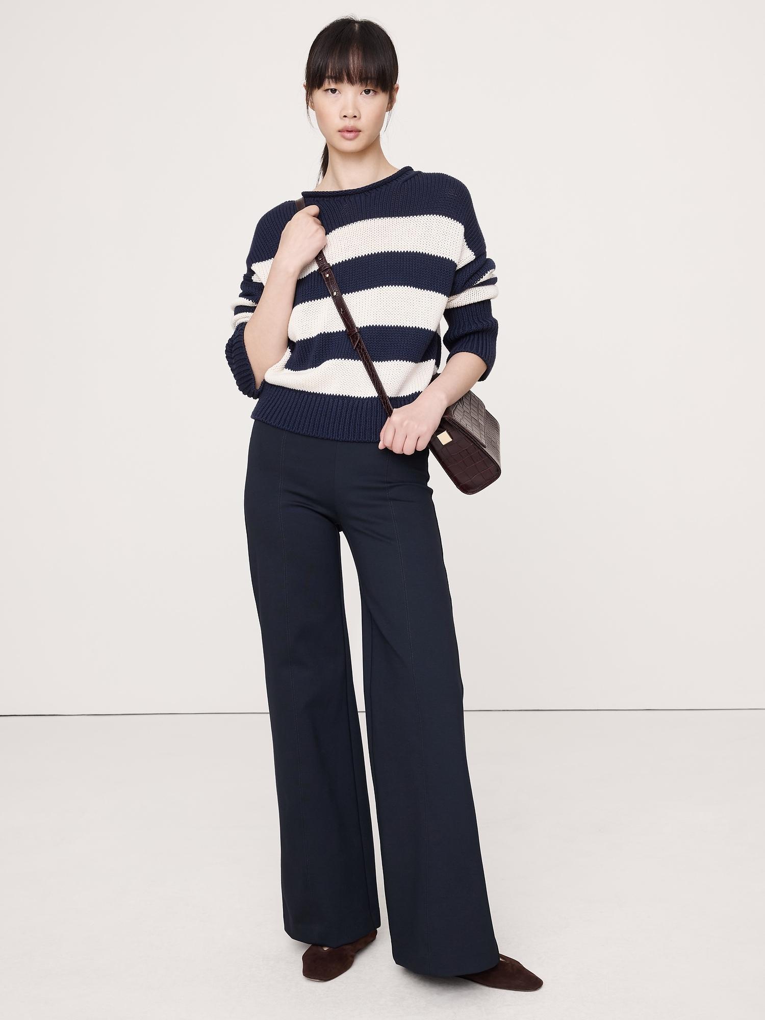wide-leg everywhere ponte pant