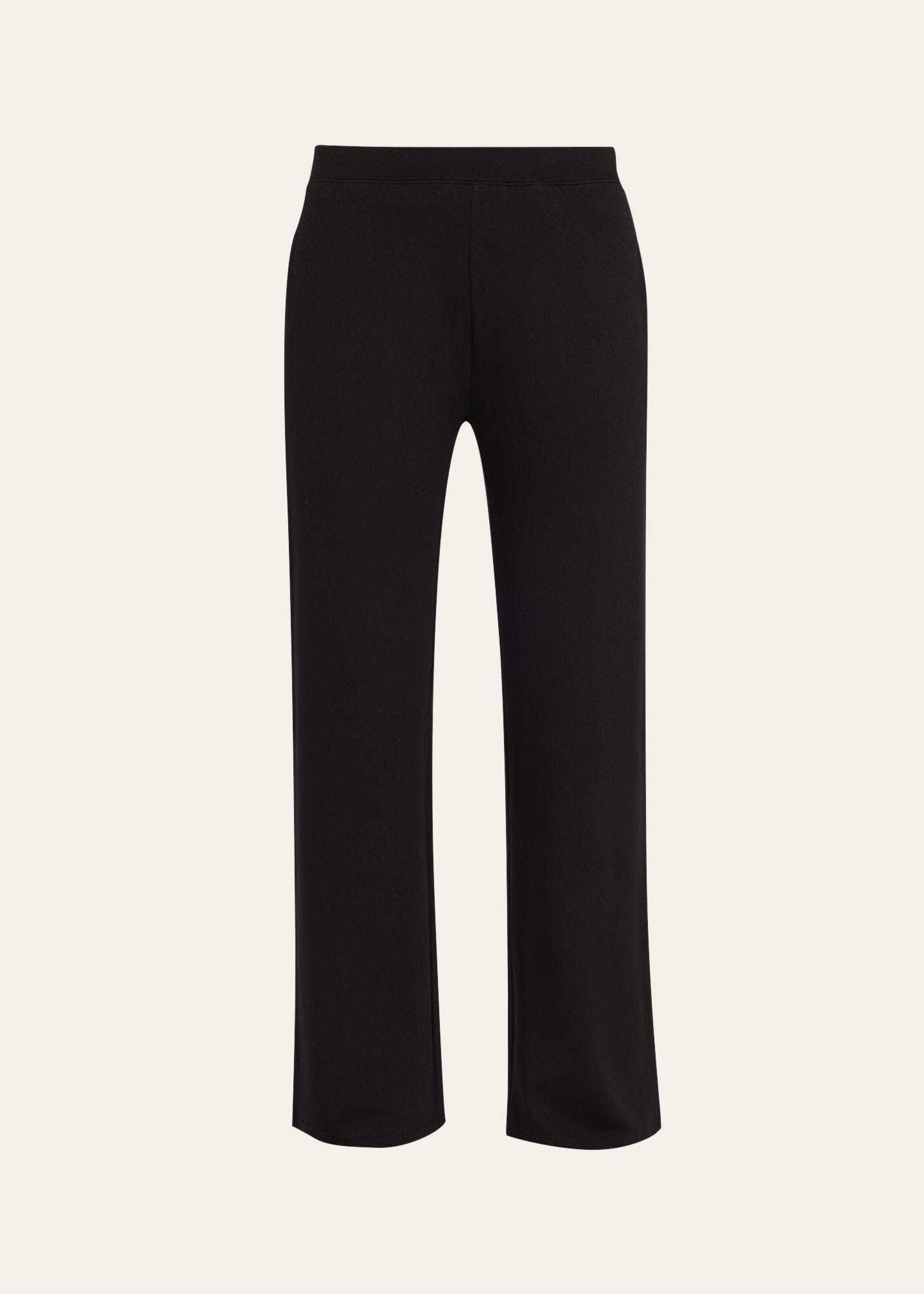 wide-leg french terry pants