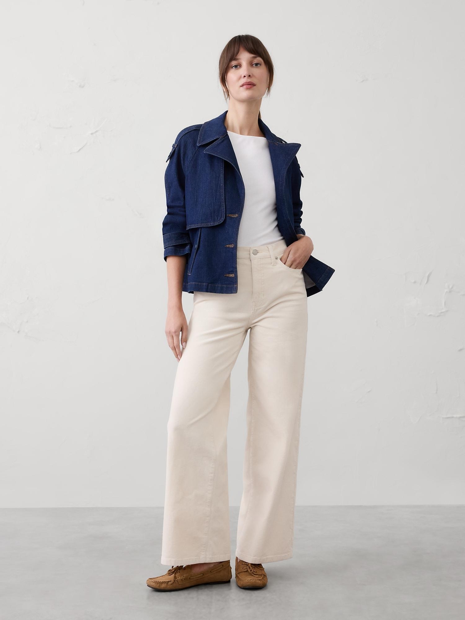 wide-leg high-rise corduroy pant