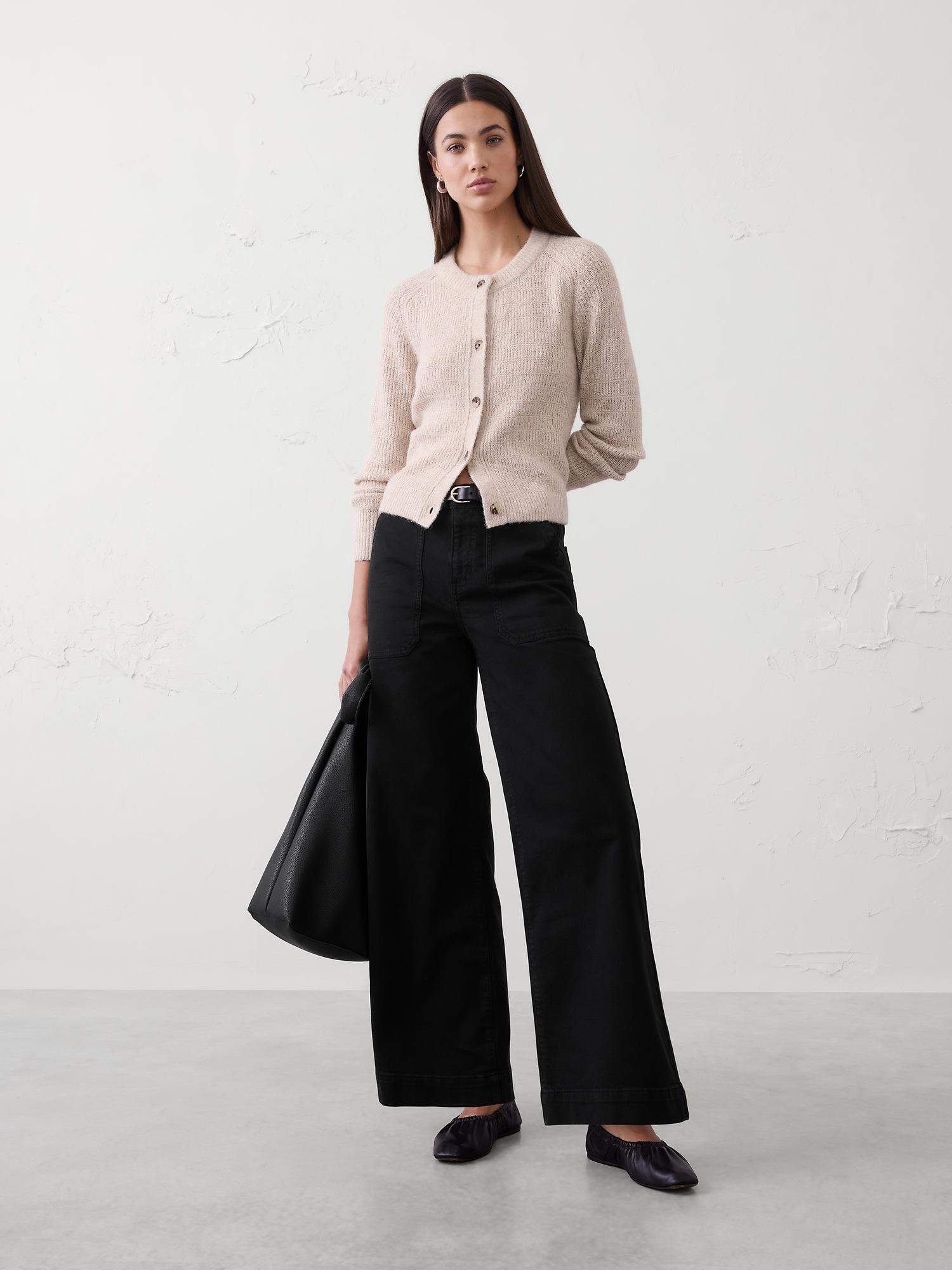 wide-leg high-rise utility jean
