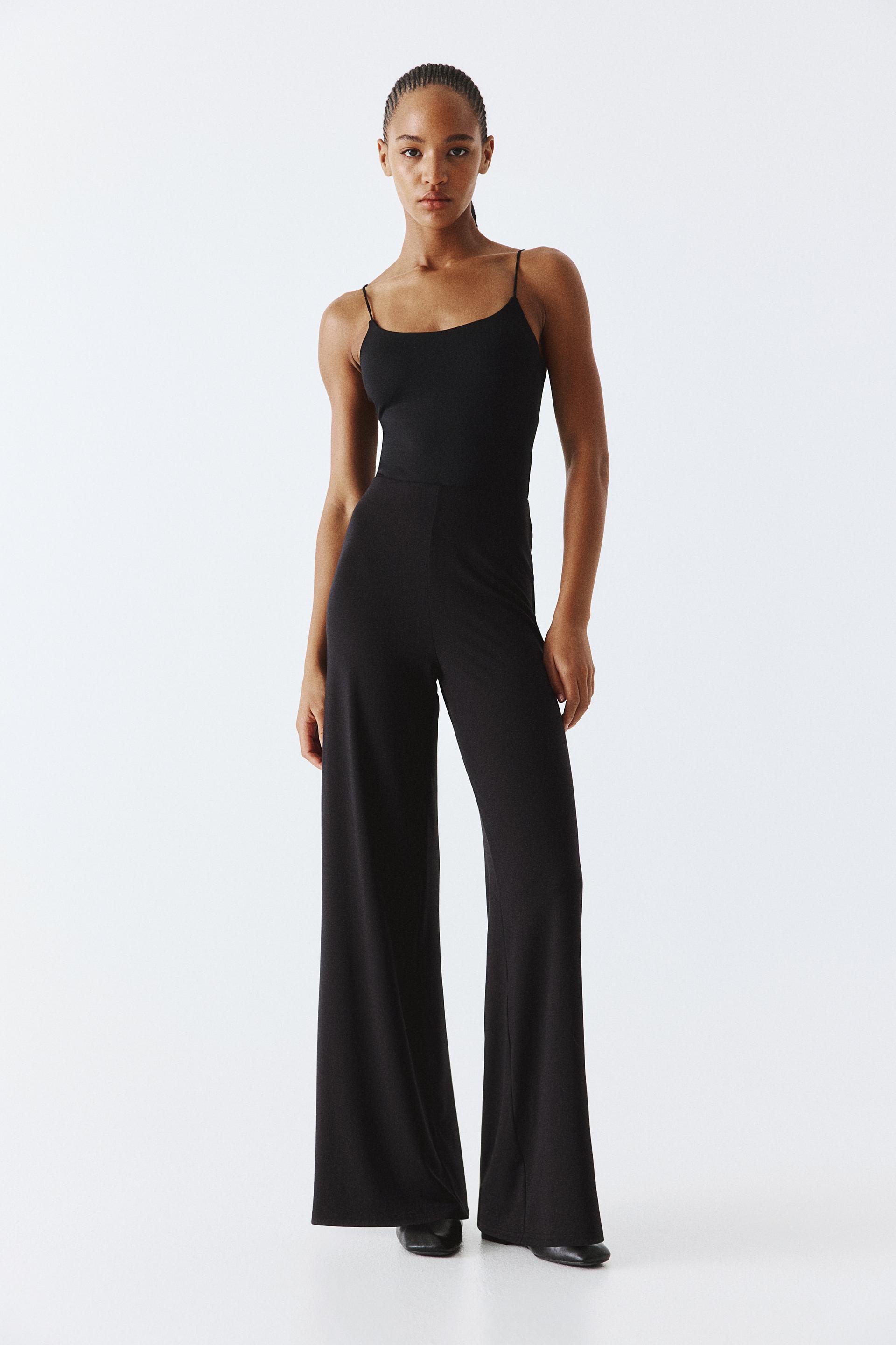 wide-leg jersey pants