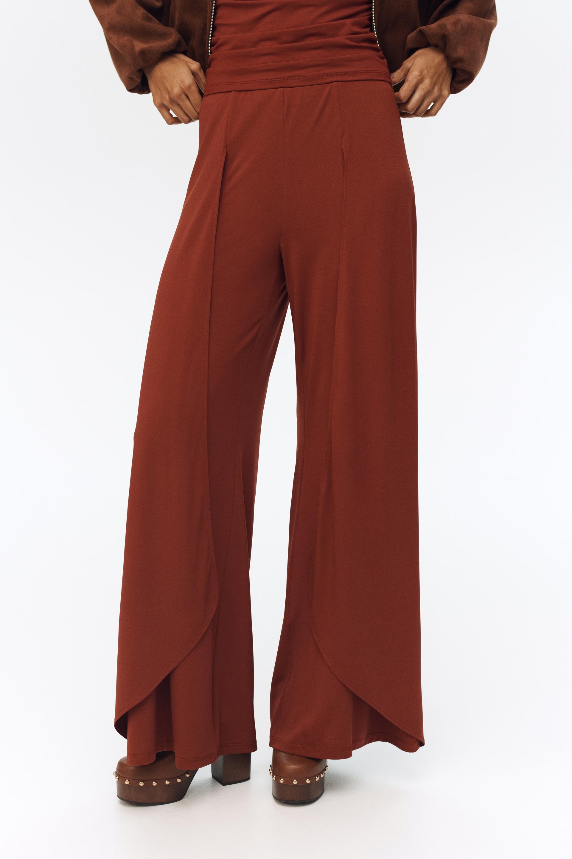 wide-leg jersey pants