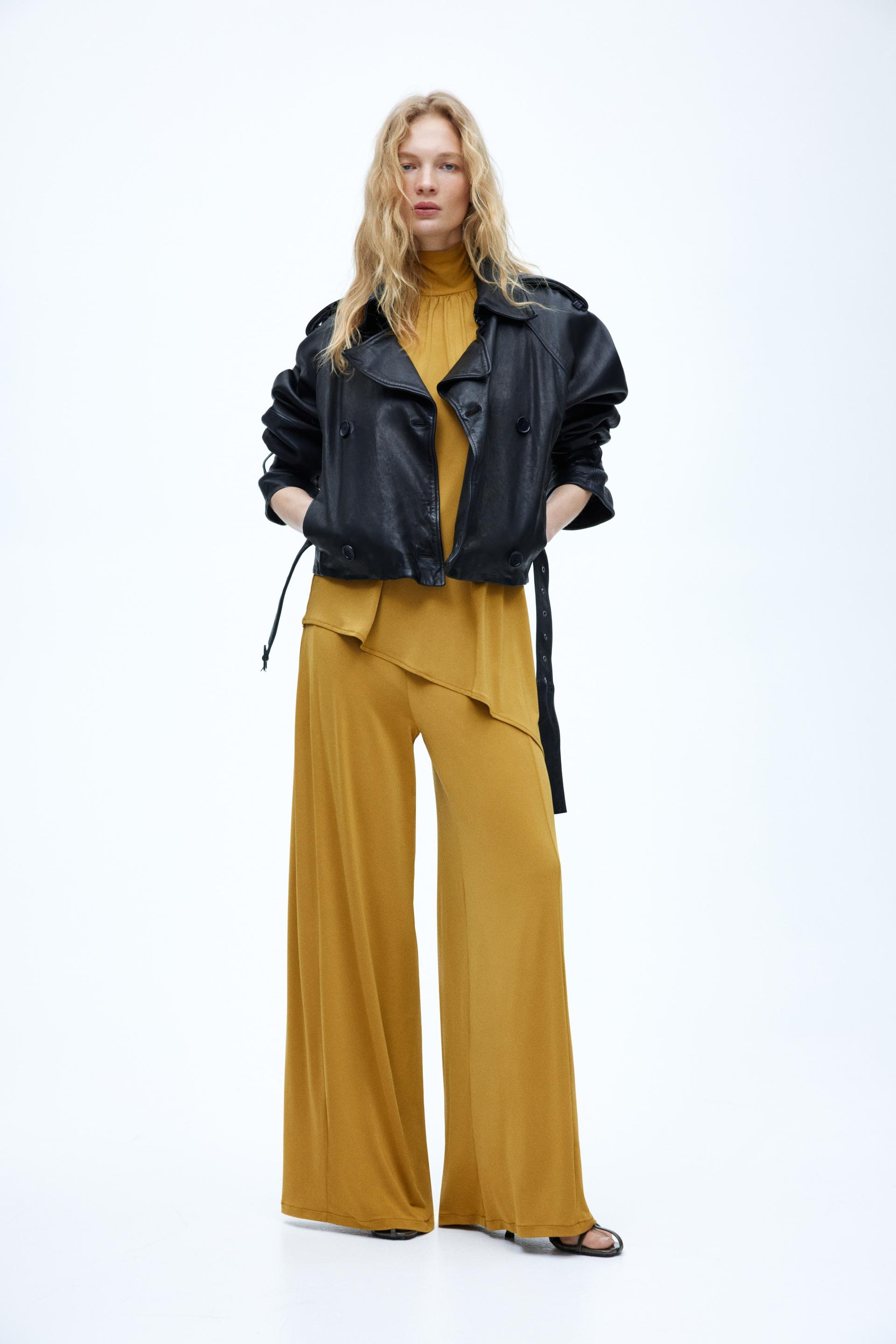 wide-leg jersey pants