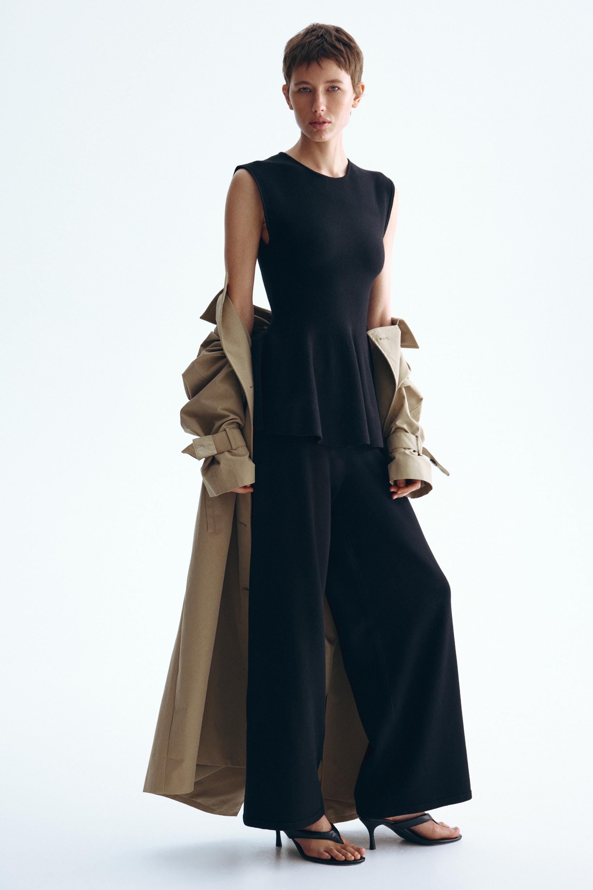 wide-leg knit pants