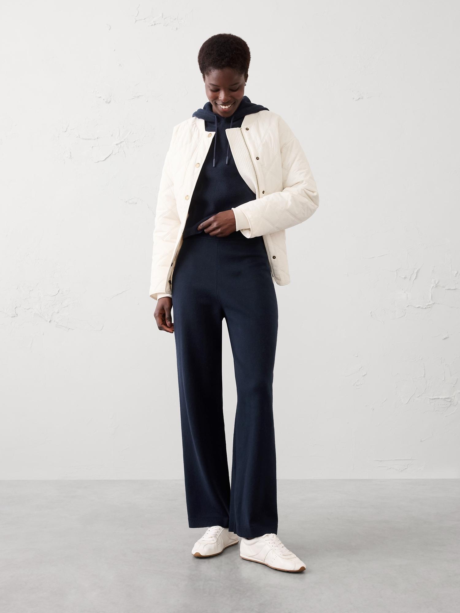 wide-leg mid-rise pull-on sweater pant