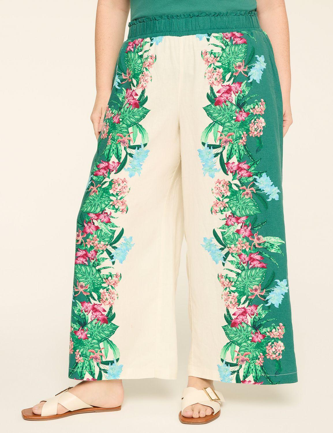 wide leg paper bag waist pant