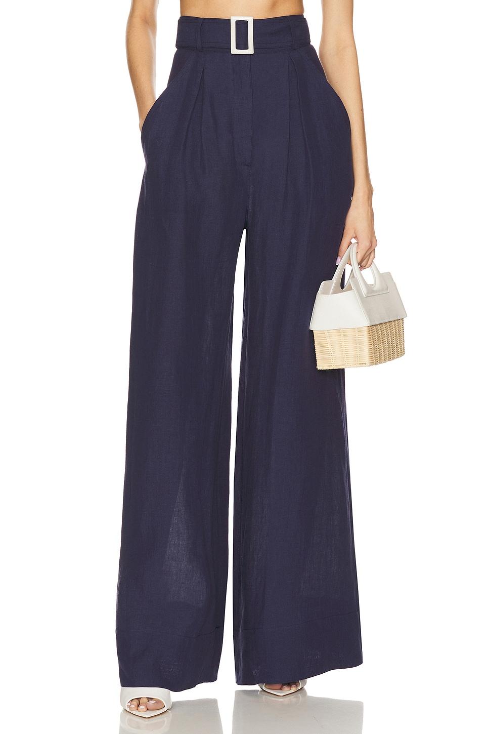 wide leg pleated pant