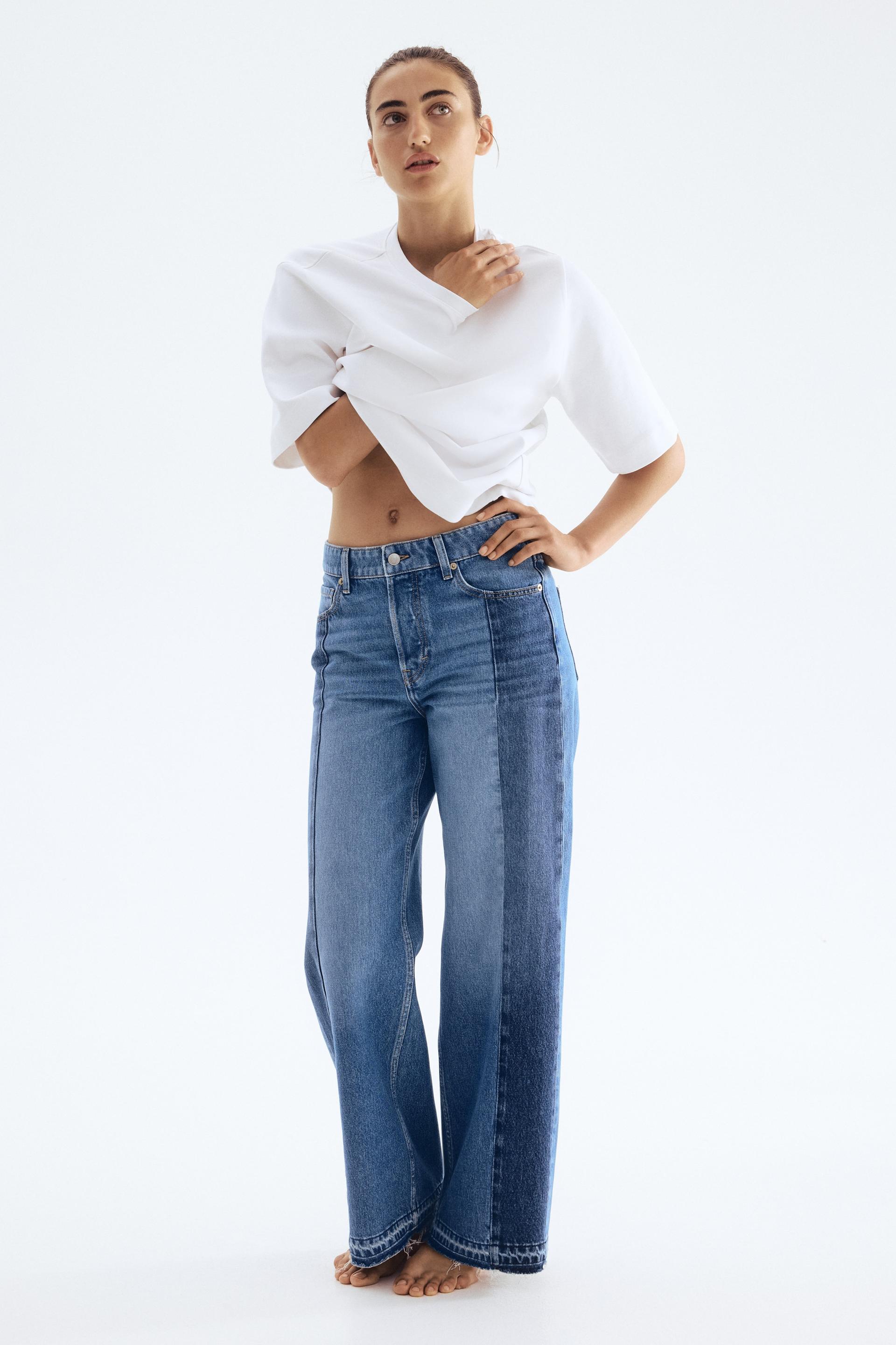 wide-leg regular jeans