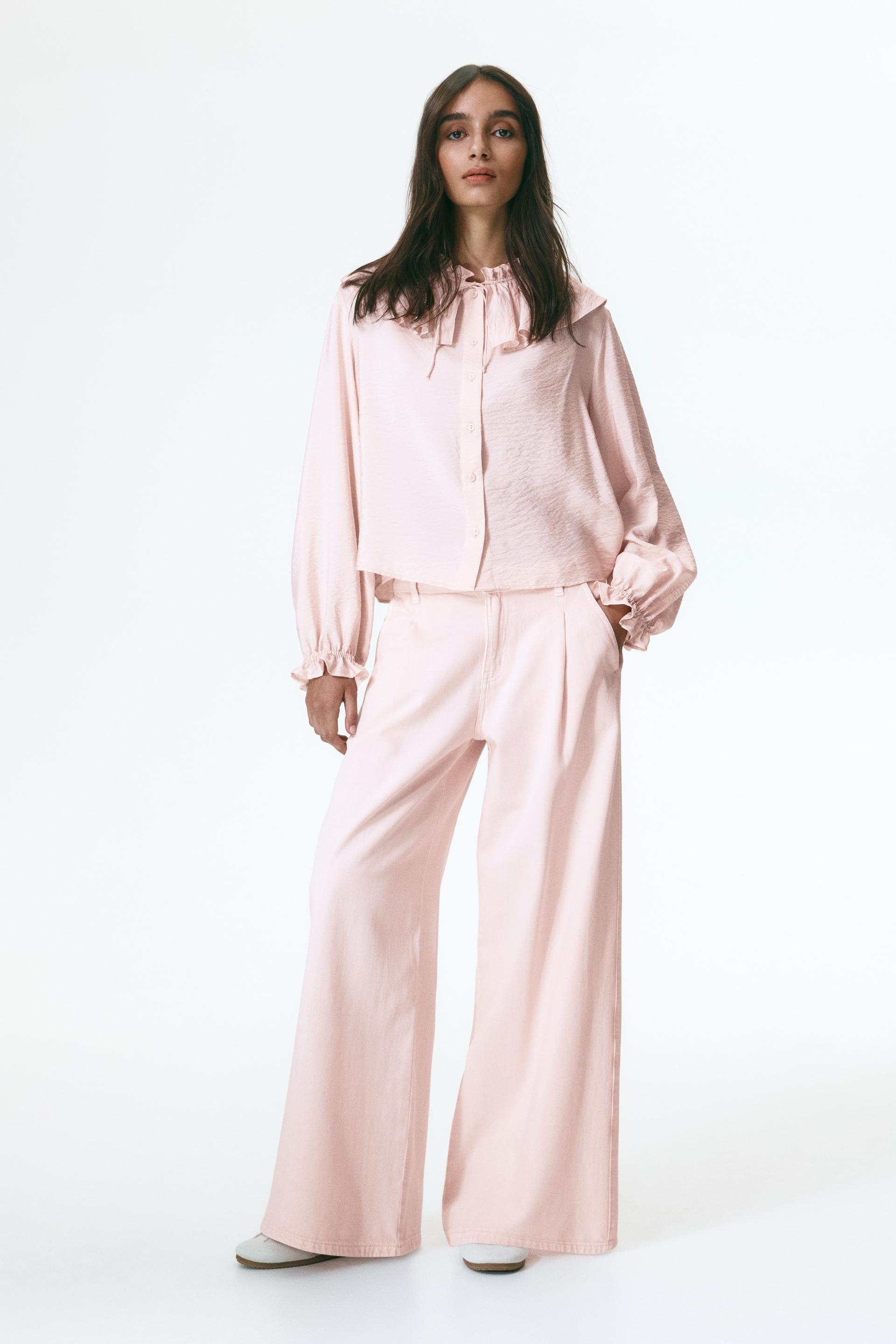 wide-leg regular waist jeans
