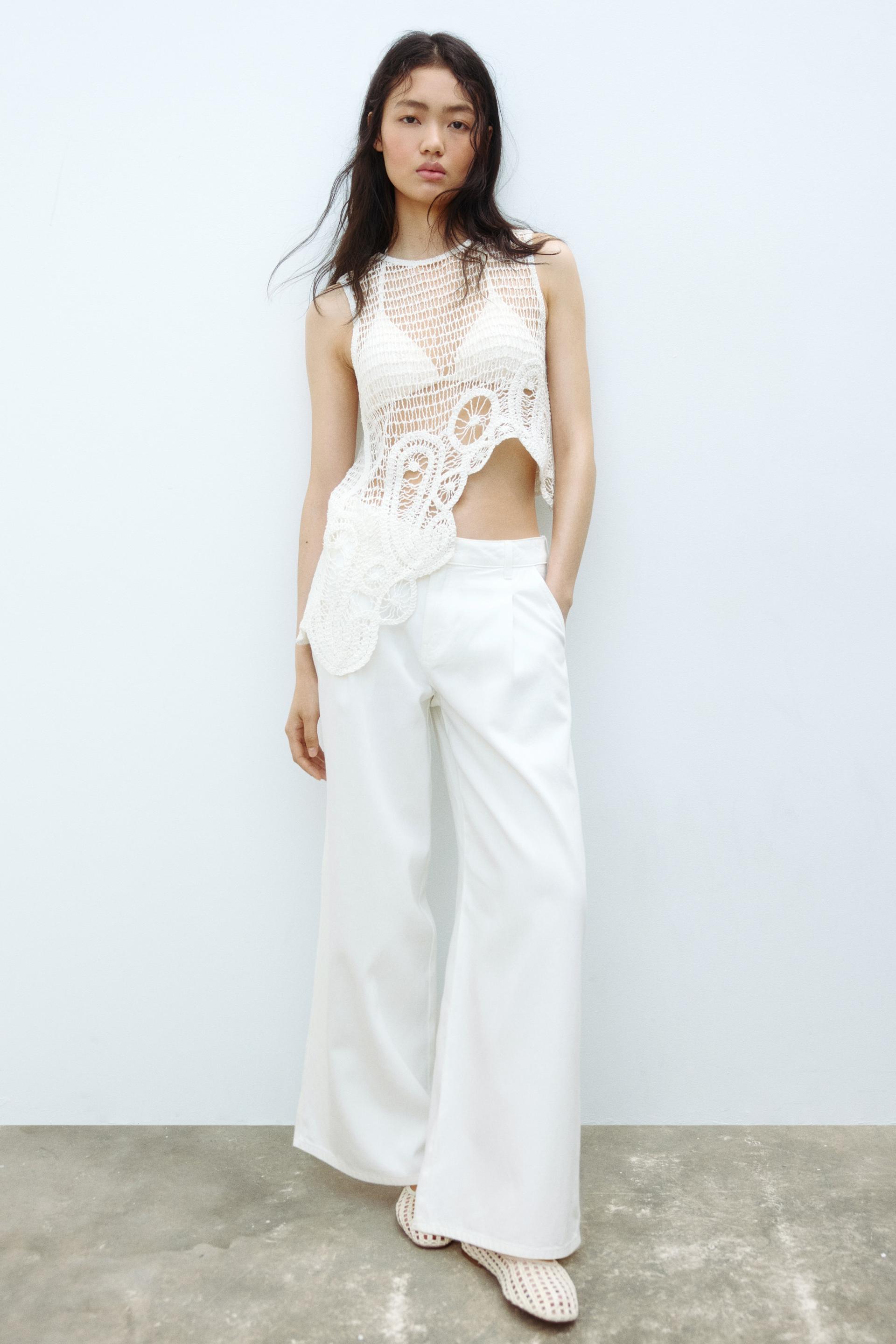 wide-leg regular waist jeans