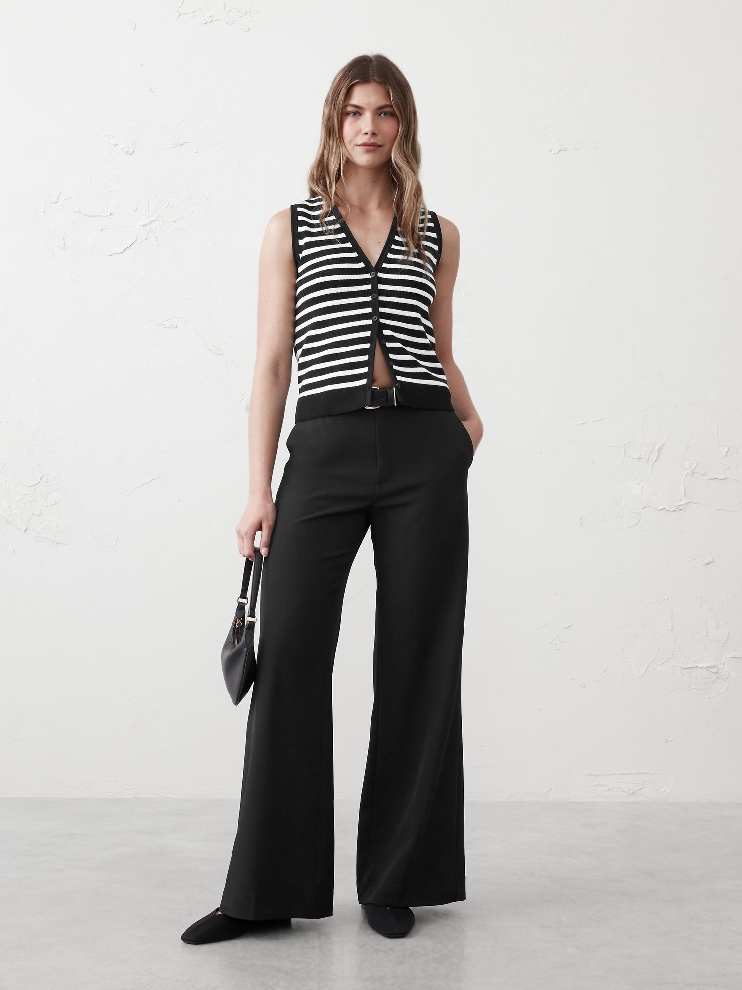 wide-leg sculpted trouser