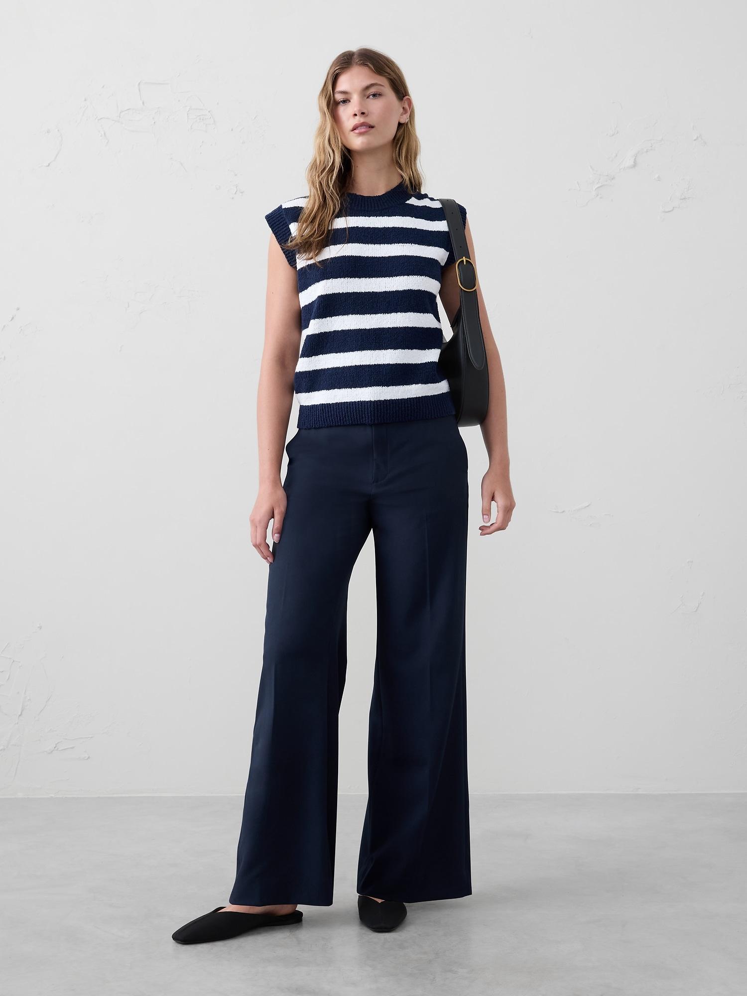 wide-leg sculpted trouser