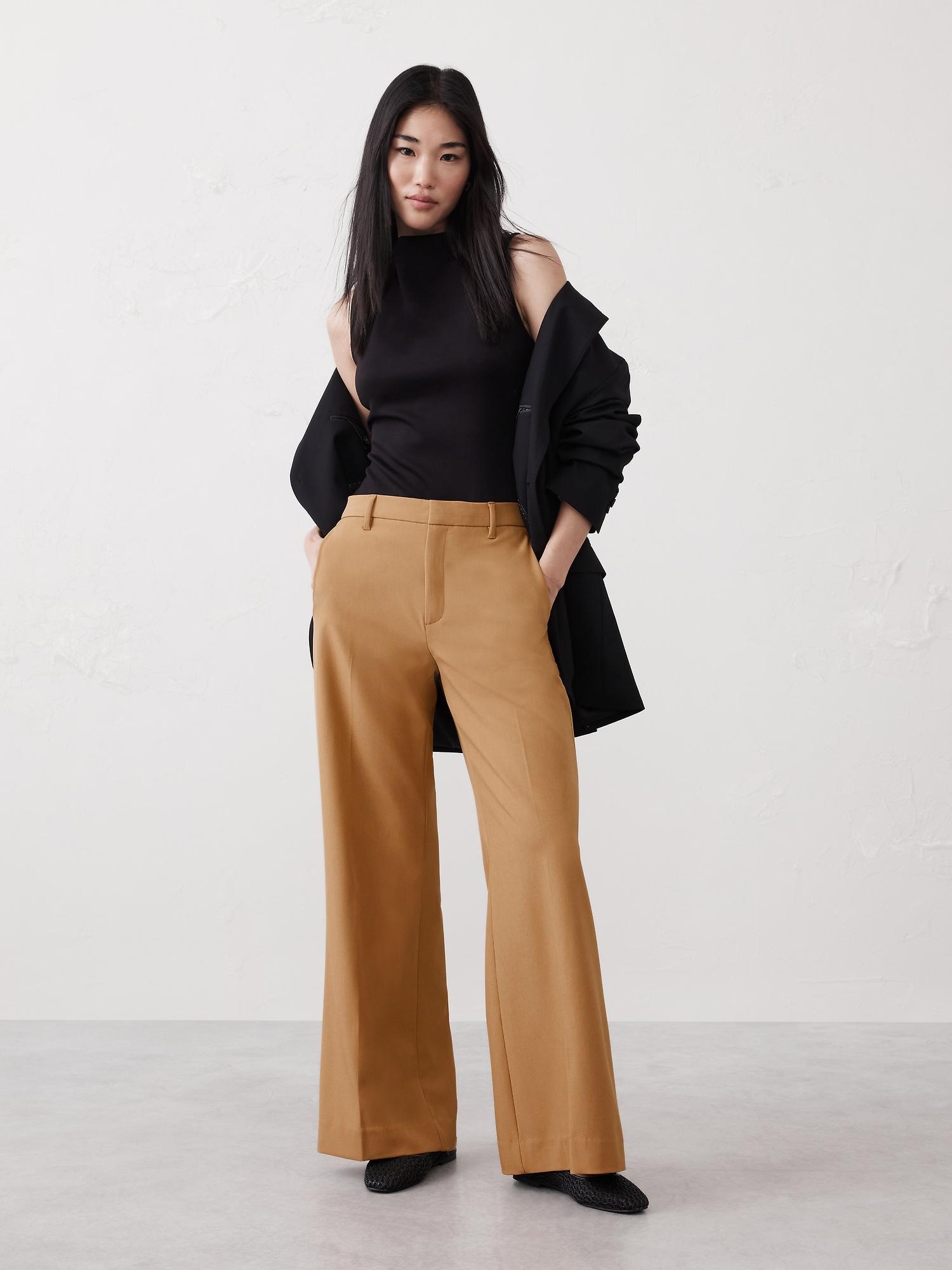 wide-leg sculpted trouser