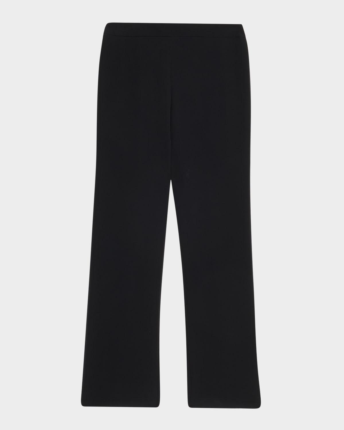 wide leg silk cady trousers