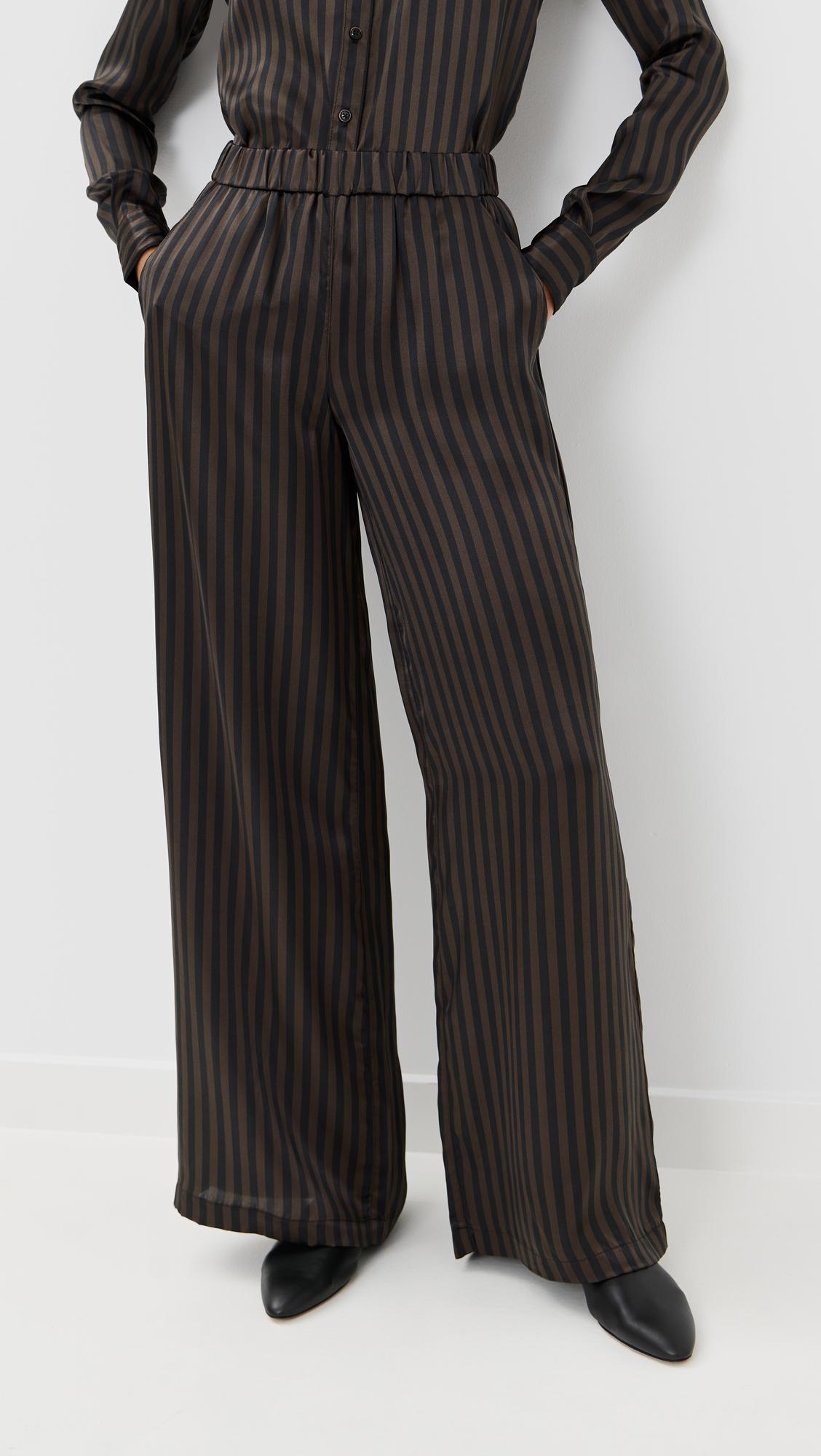wide leg silk pants