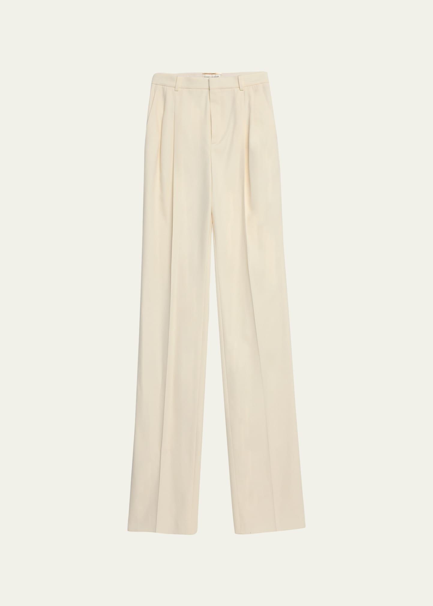wide-leg suiting trousers