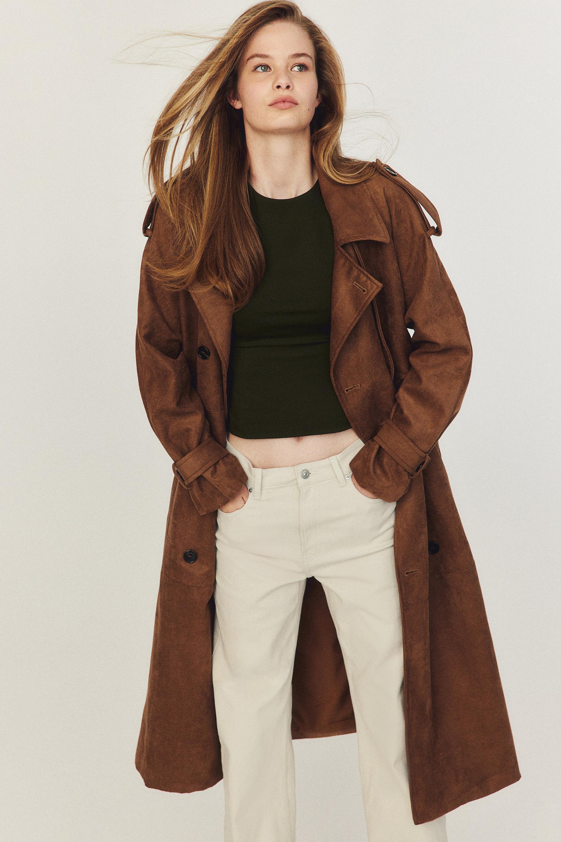 wide-leg twill pants