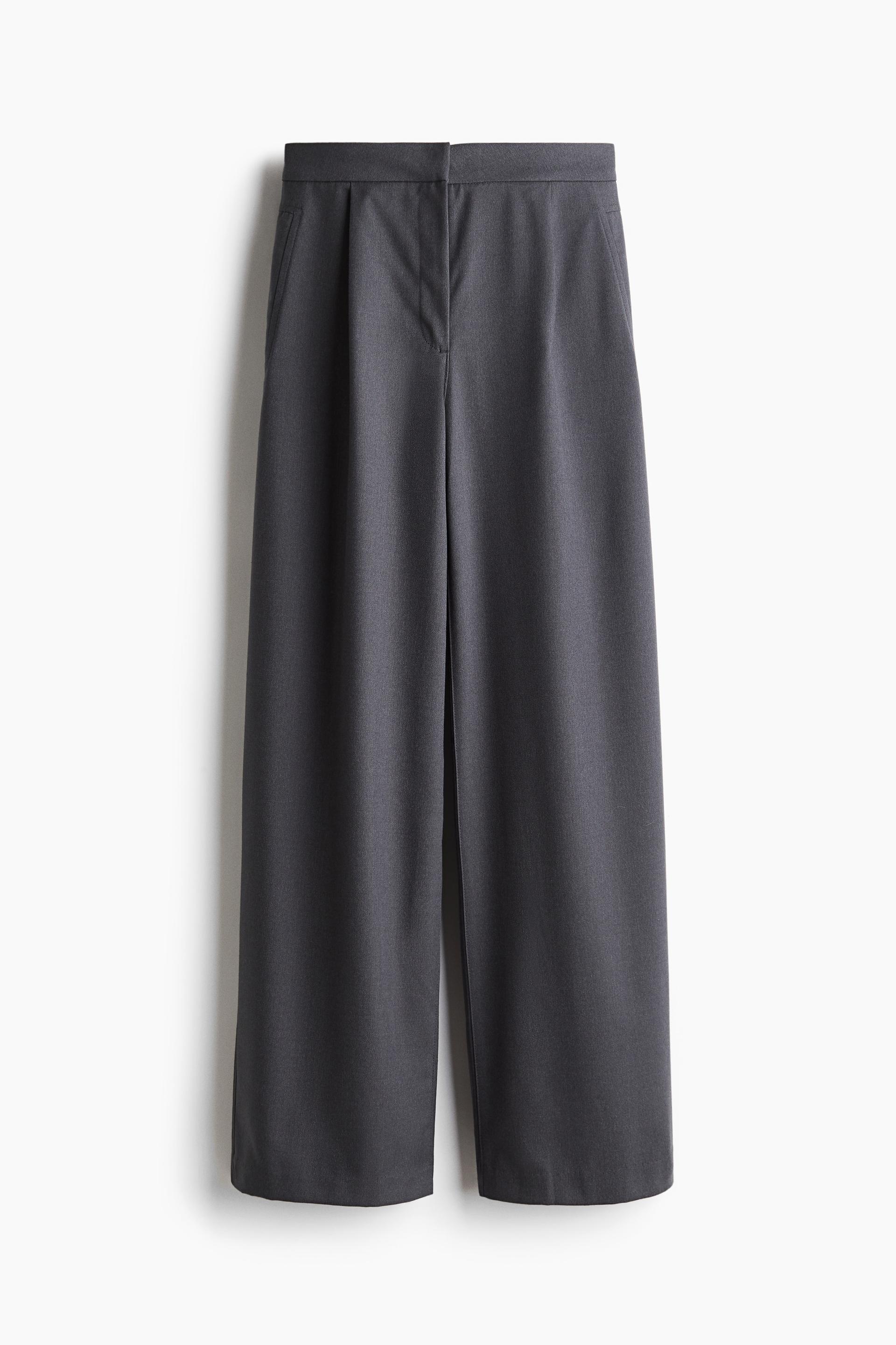 wide-leg twill pants