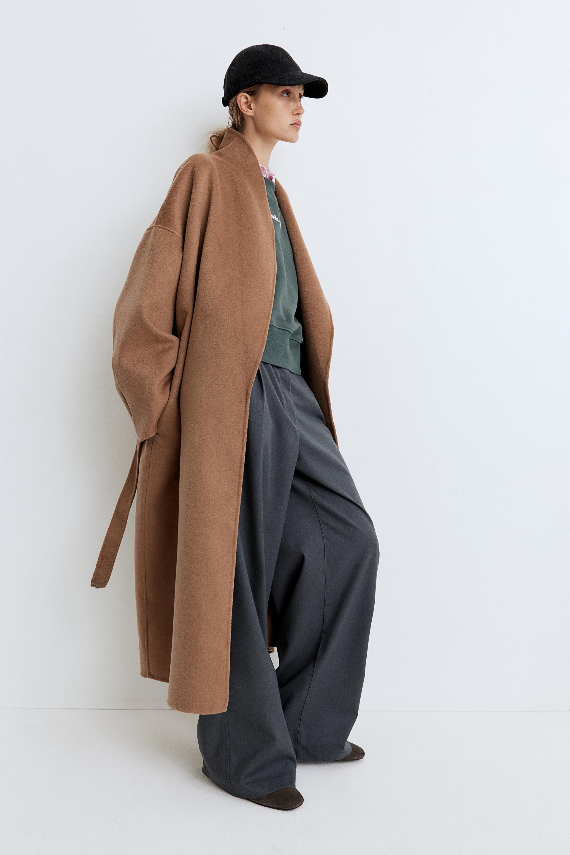 wide-leg twill pants