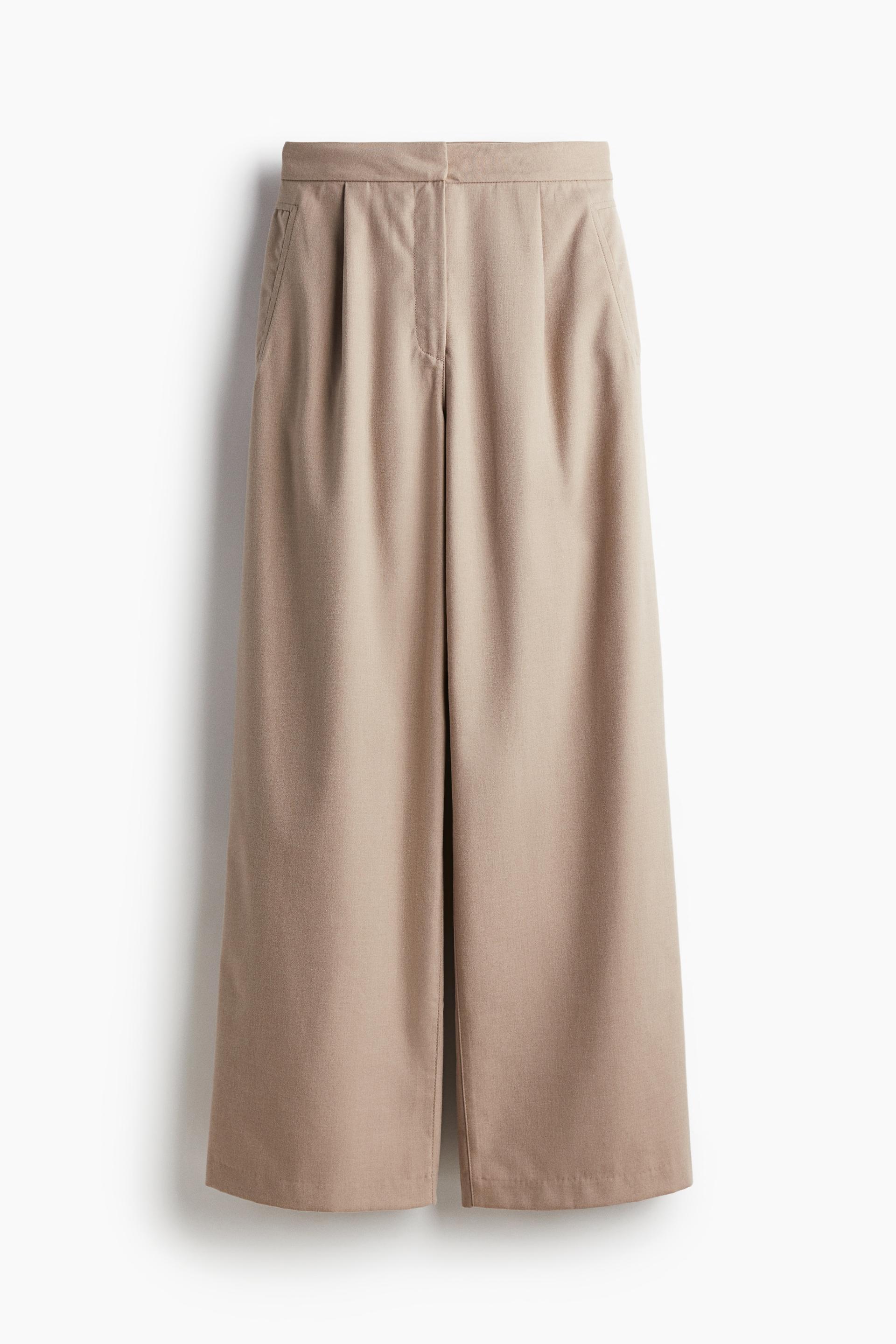 wide-leg twill pants
