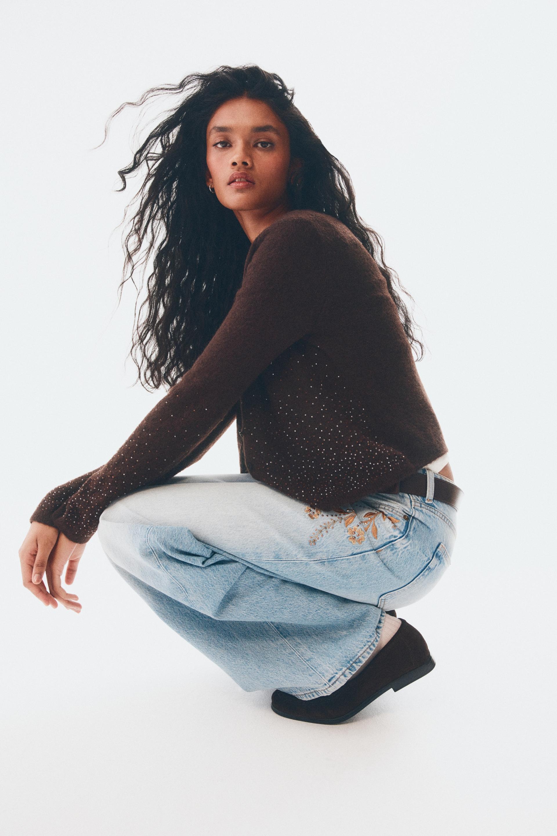 wide-leg ultra high jeans