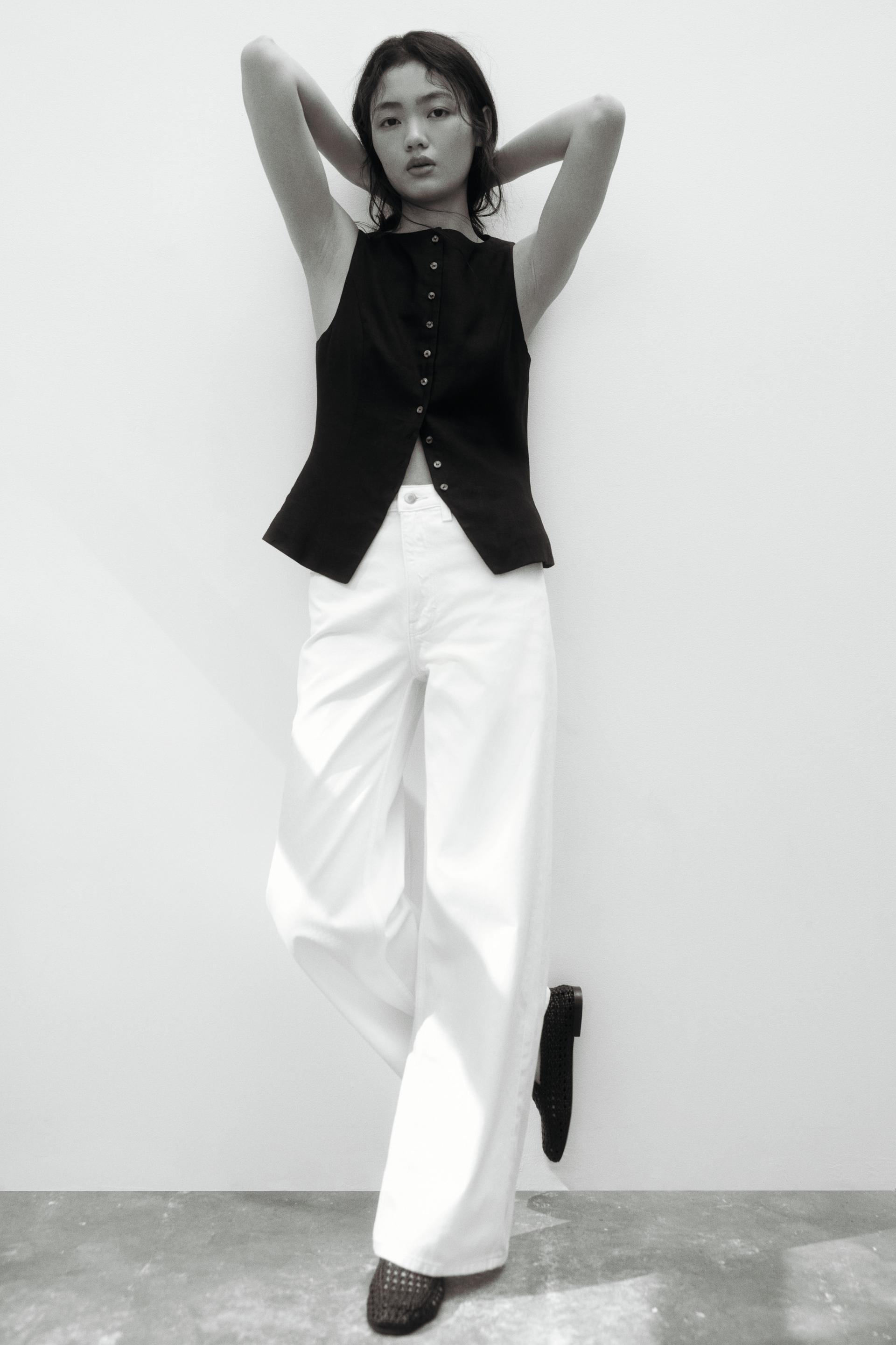 wide-leg ultra high jeans