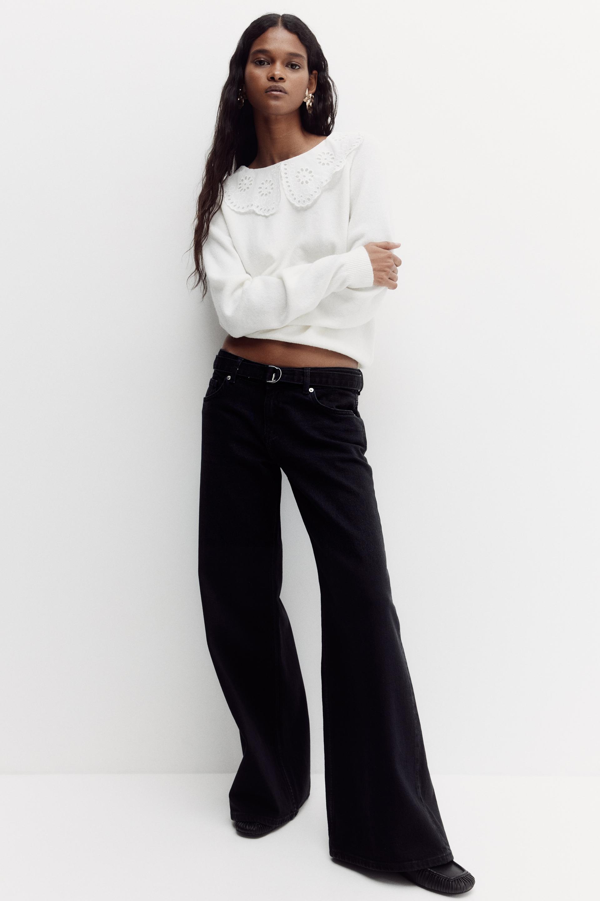 wide-leg ultra high jeans