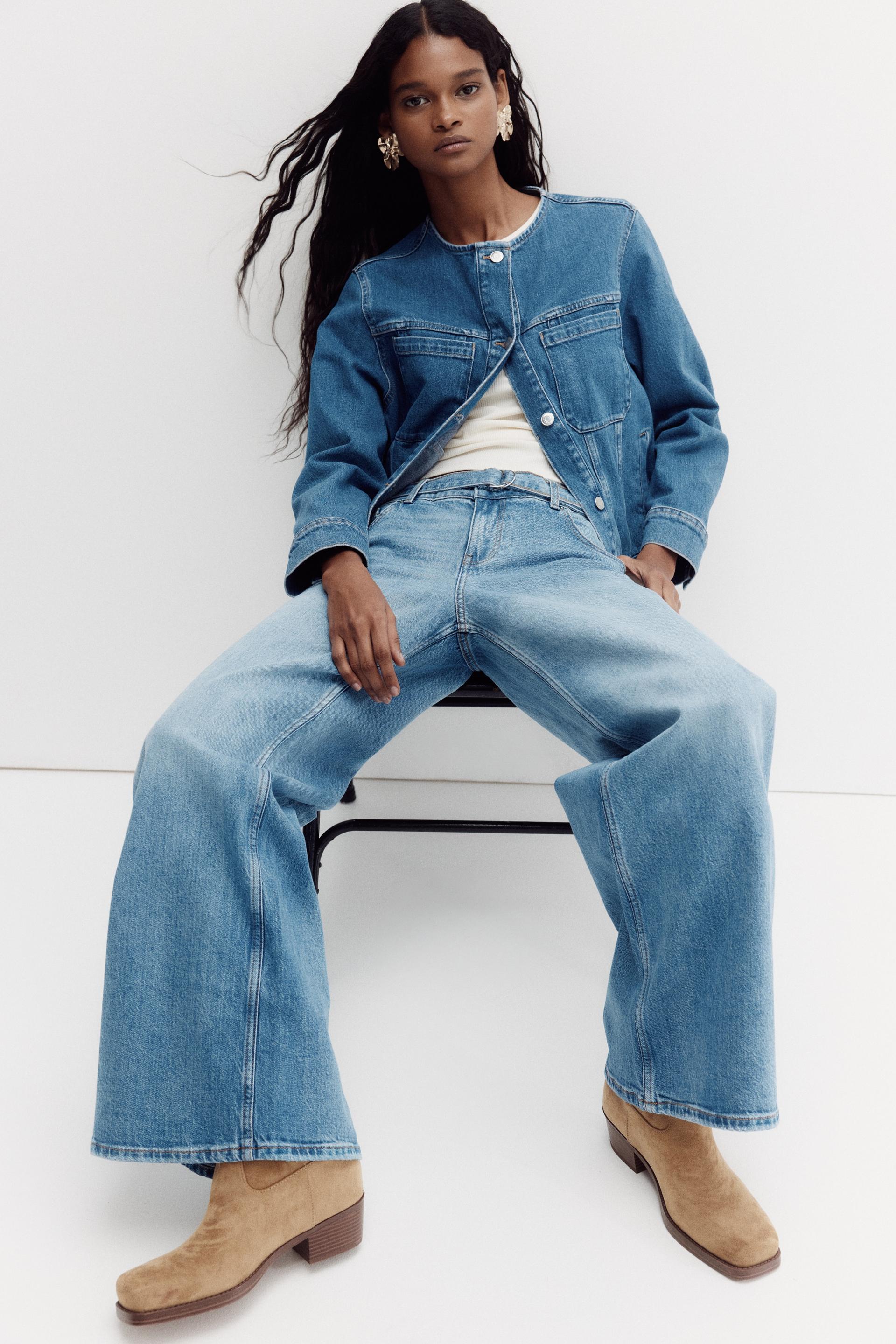 wide-leg ultra high jeans