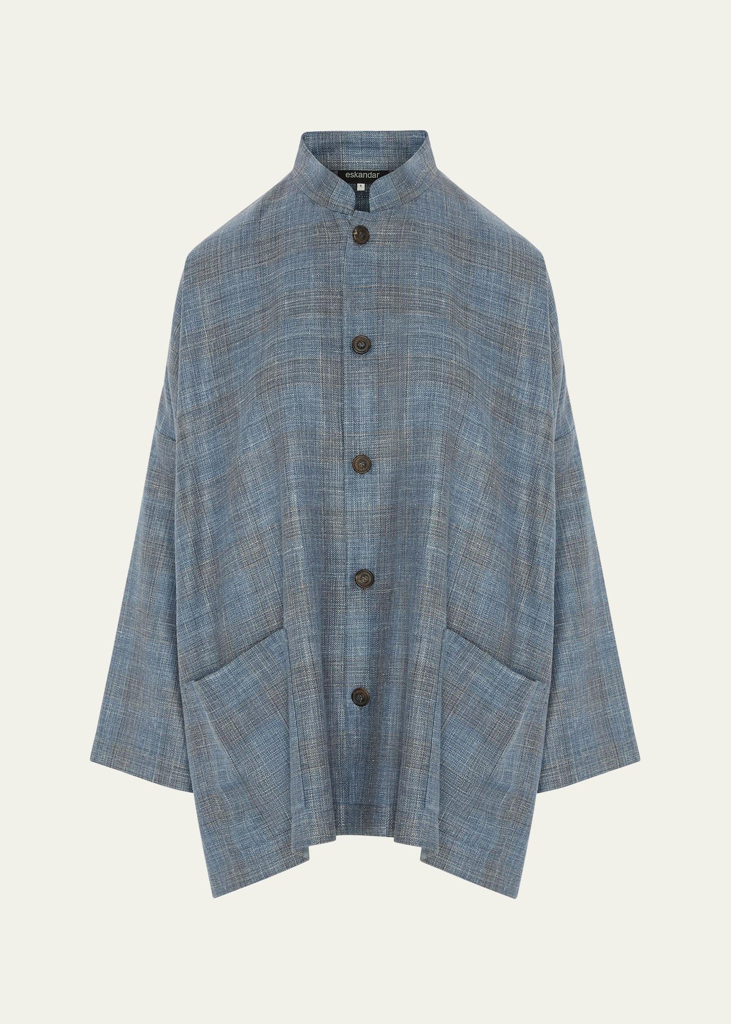 wide mandarin jacket (long length)