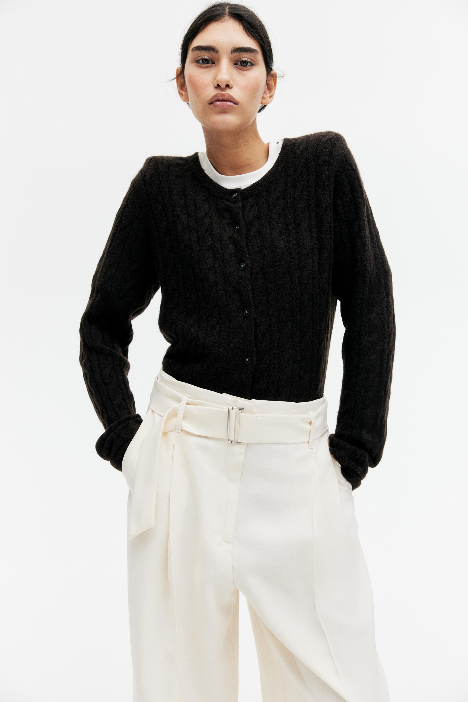 wide pants with belt